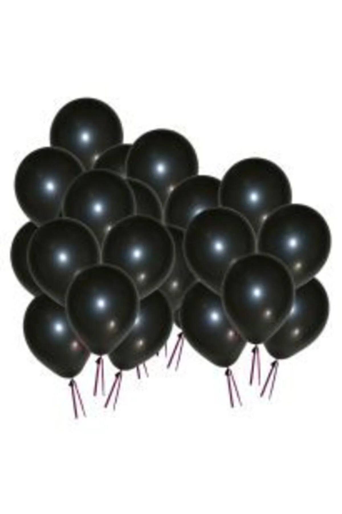 12 Inç Standart Boy Metalik Balon 10 Adet Siyah