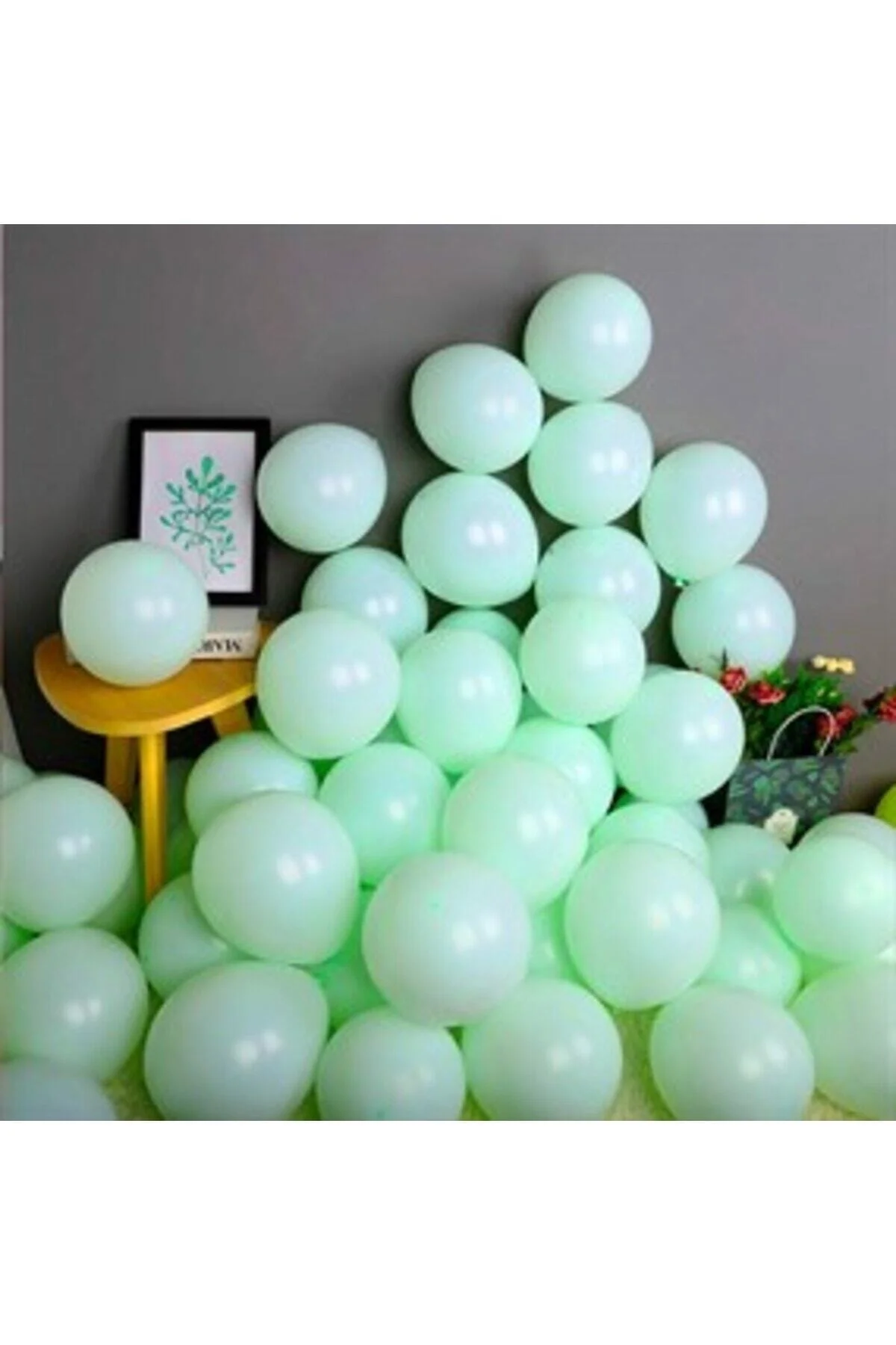 12 Inç Standart Boy Makaron Balon 50 Adet Mint