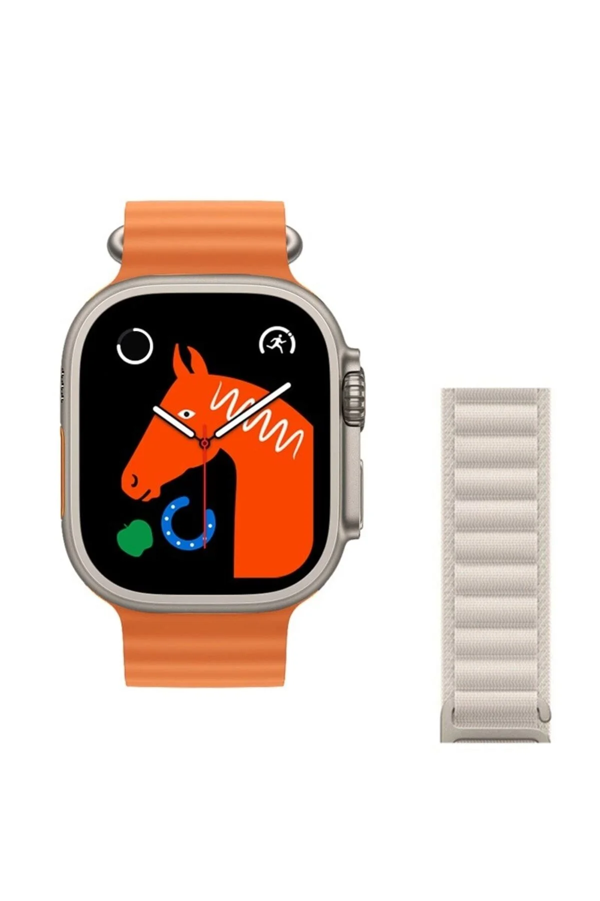 Watch 8 Ultra 49mm Amax Ultra Akıllı NFC - GPS - Kablosuz Şarj TURUNCU Kordonunu Seç