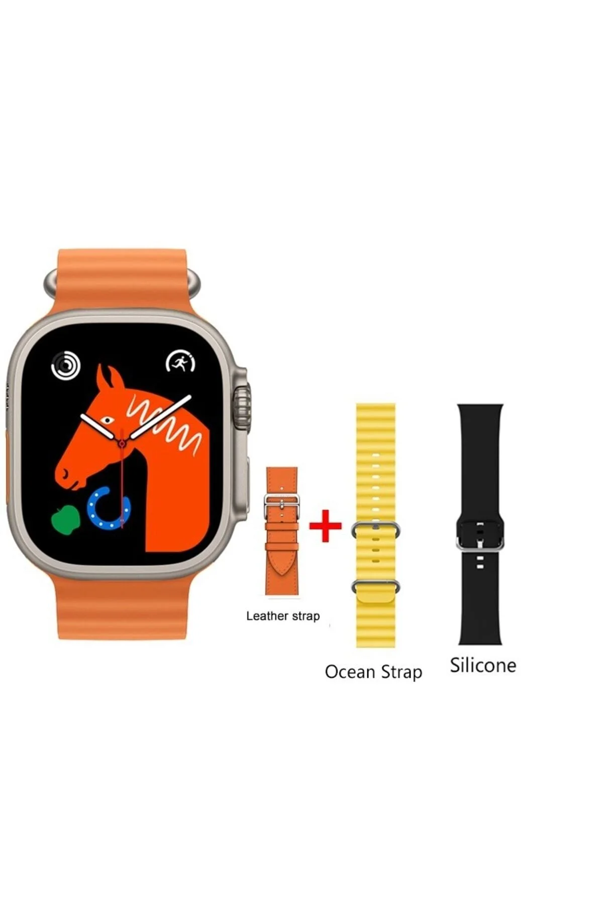 Watch 8 Ultra 49mm Amax Ultra Akıllı NFC - GPS - Kablosuz Şarj TURUNCU Kordonunu Seç