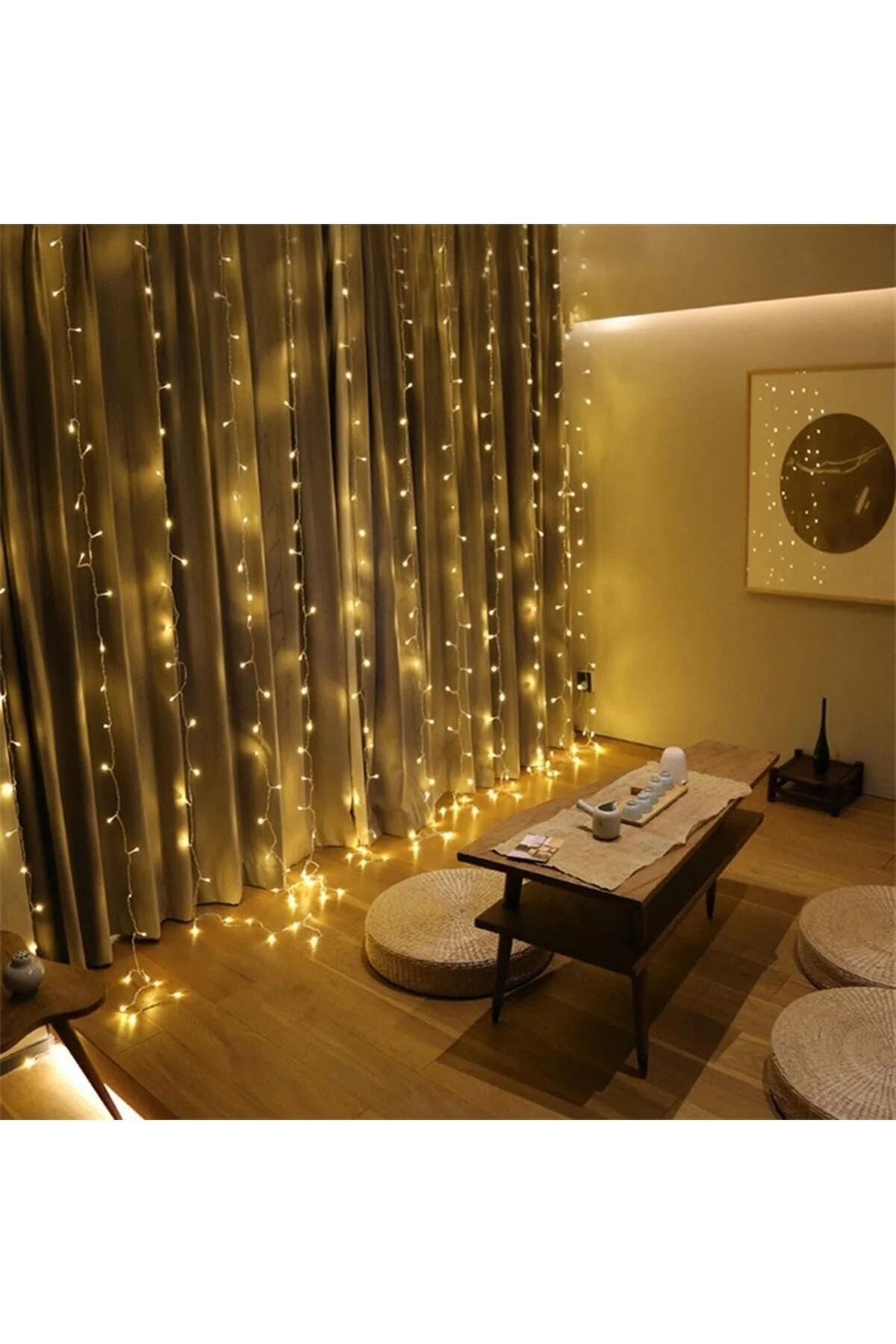 8 Fonksiyonlu 200 Led 10 Saçak Şerit Led 2x2 Perde Ip Led (gün Işığı) - Xnews Görsel 3