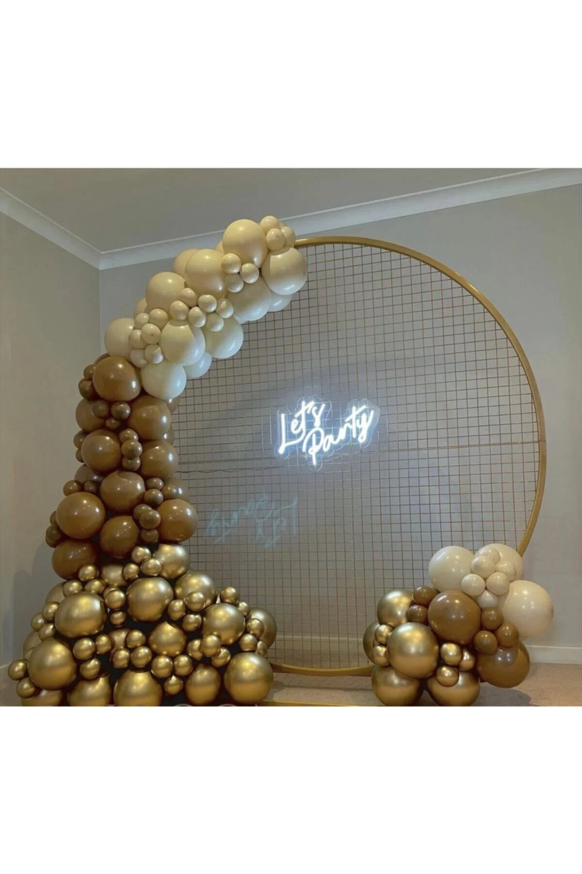 Krom Gold Karamel Ve Deniz Kumu Balon Zinciri 100 Adet