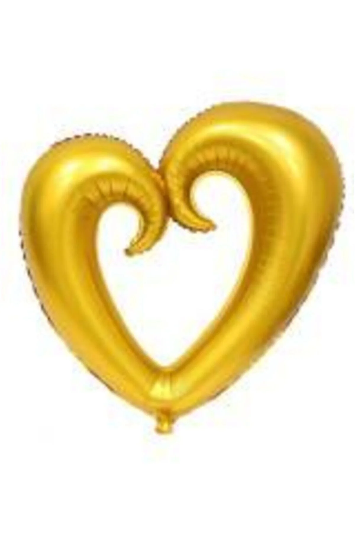 Ortası Boş Kalp Folyo Balon Altın