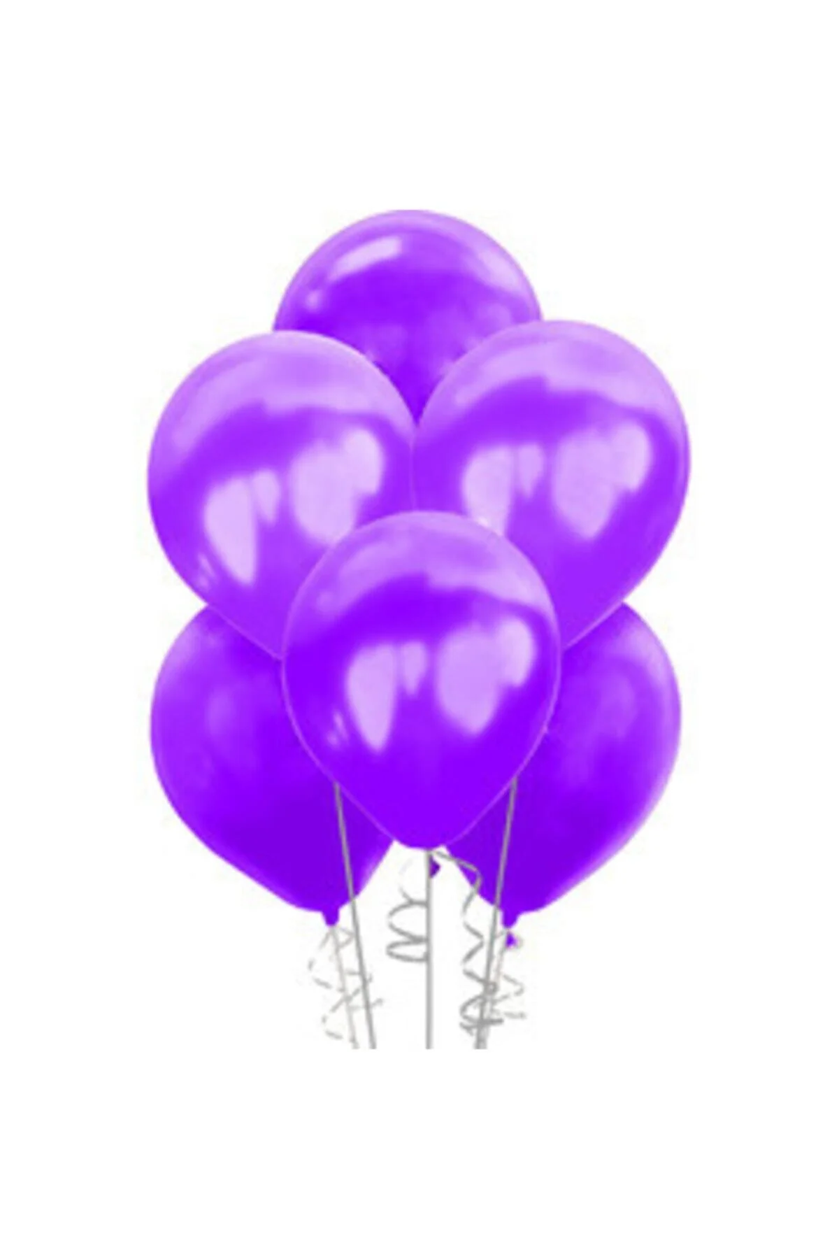 12 Inç Standart Boy Metalik Balon 50 Adet Mor