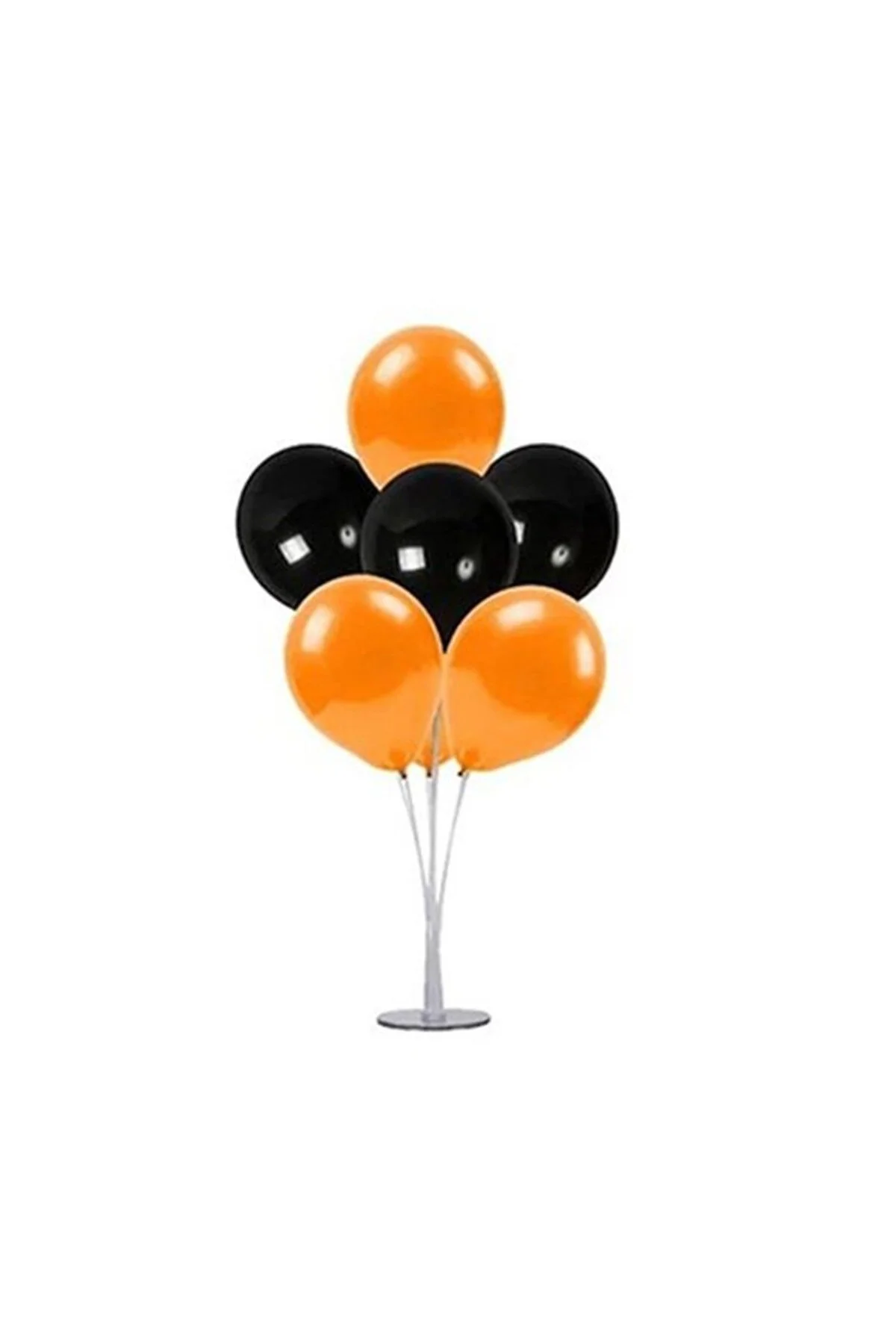 Siyah Turuncu Ayaklı Balon Standı