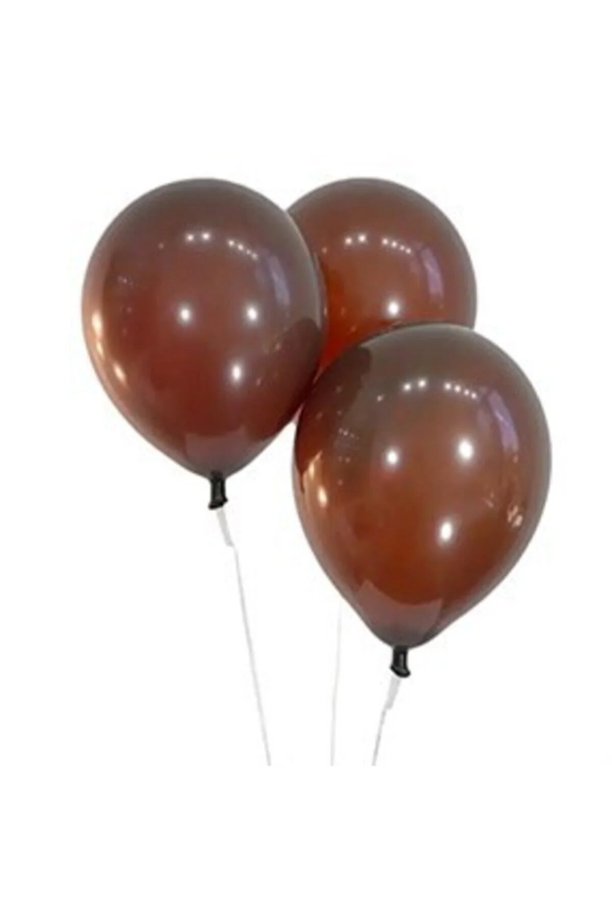 12 Inç Standart Boy Metalik Balon 10 Adet Kahverengi