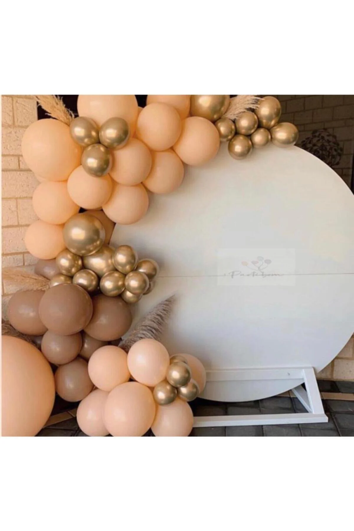 Krom Gold Karamel Kahve Somon Renkte Balon Zincir