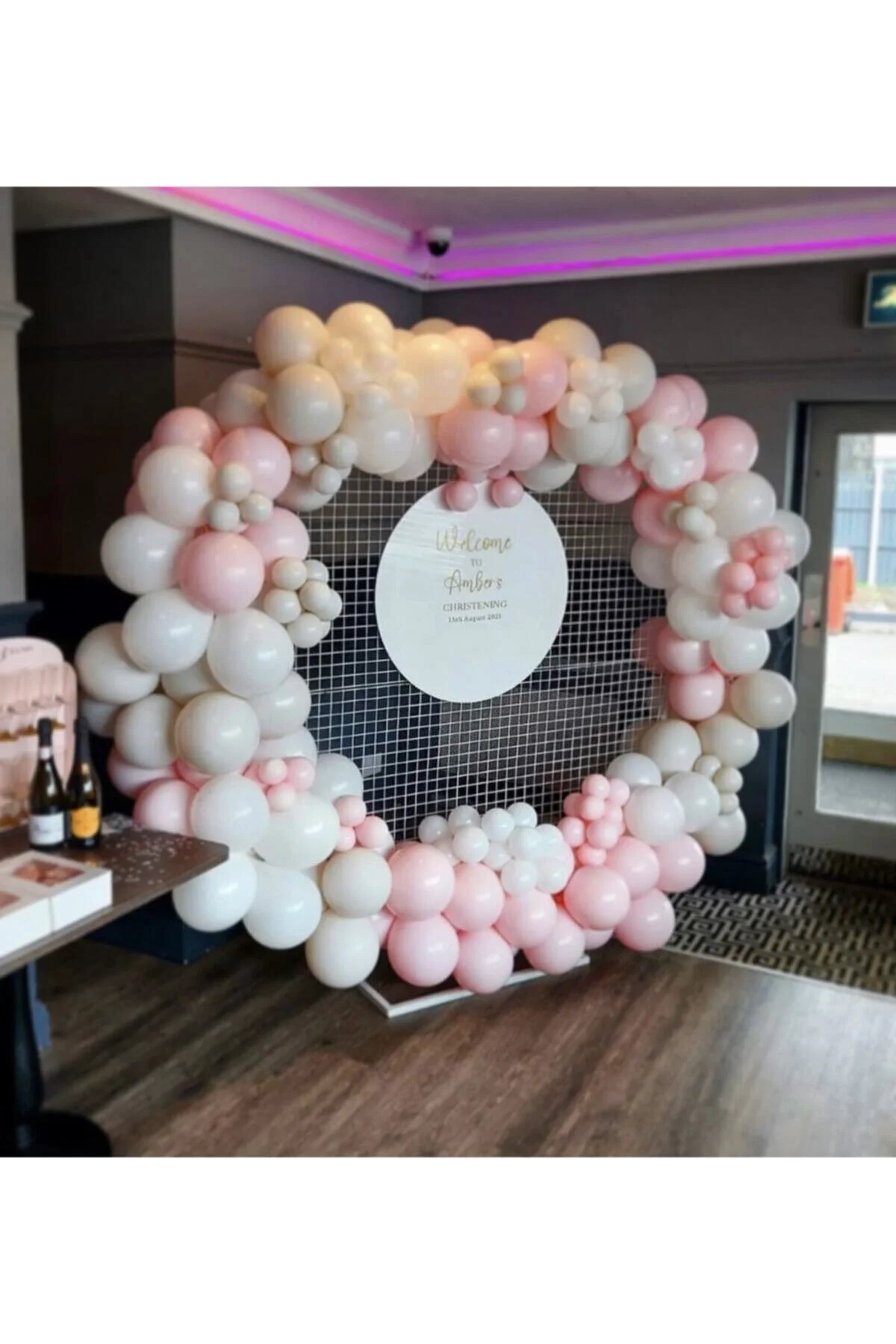Makaron Pembe Ve Duman Rengi Balon Zinciri 100 Adet