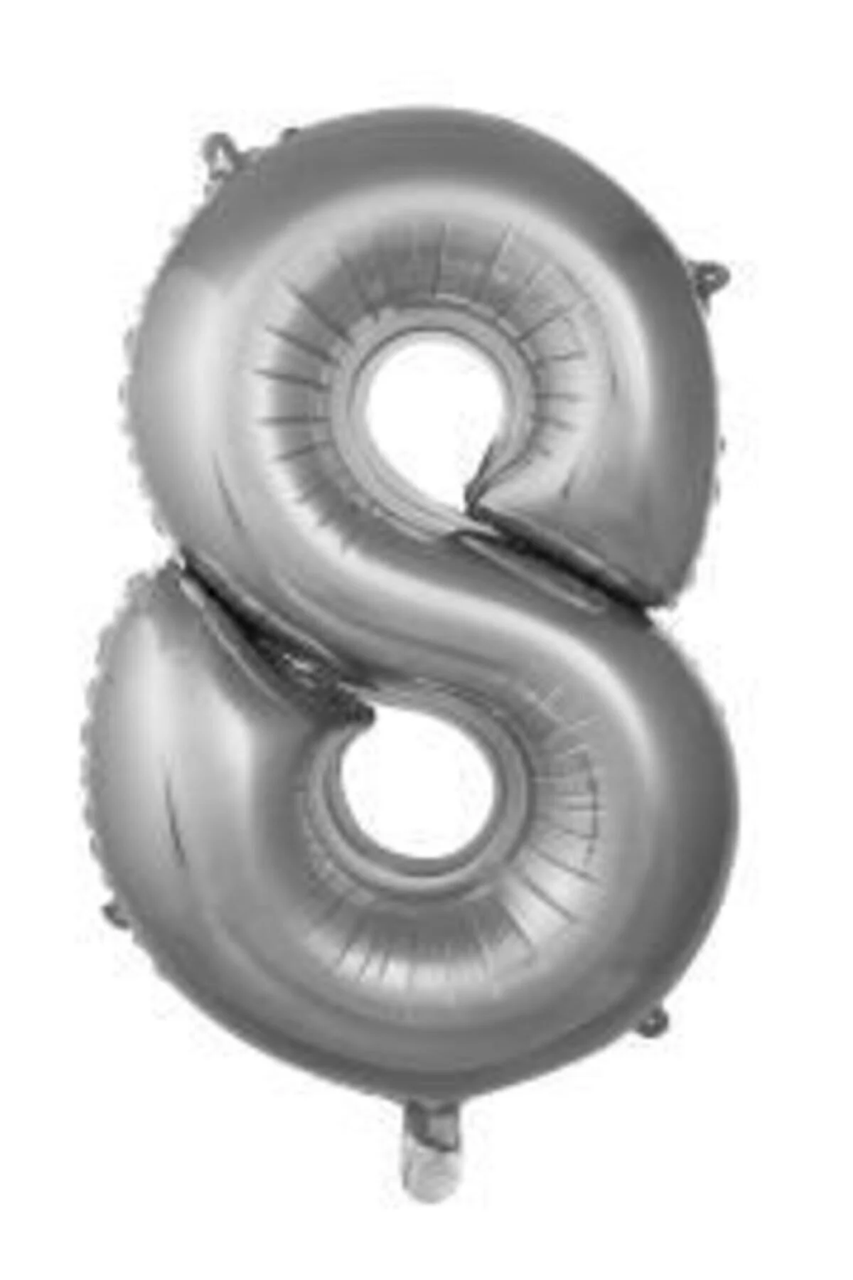 34 Inç 76 Cm Gümüş Folyo Rakam Balon 8