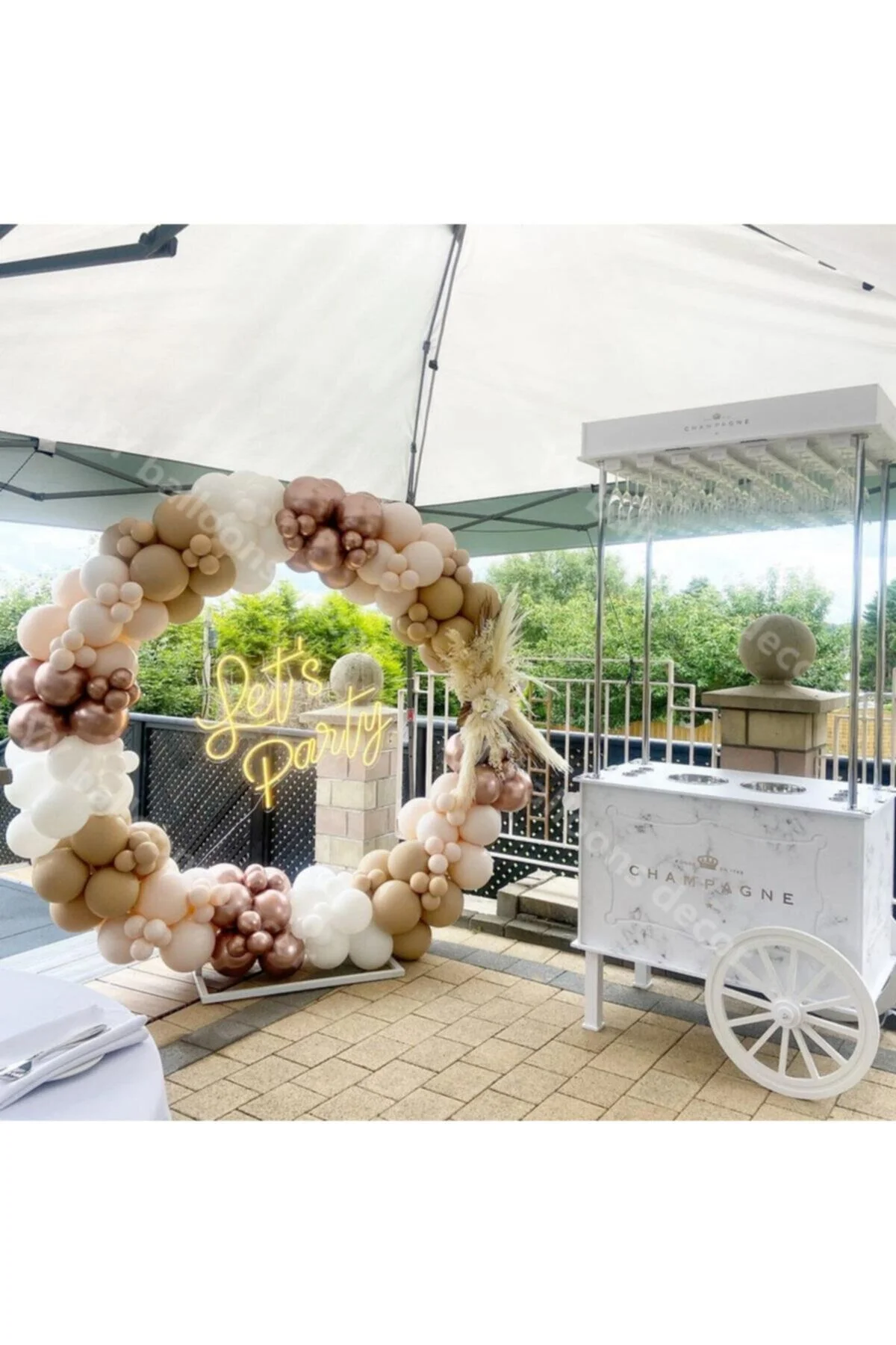 Krom Rose Gold Beyaz Deniz Kumu Ve Sütlü Kahve Balon Zinciri 100 Adet
