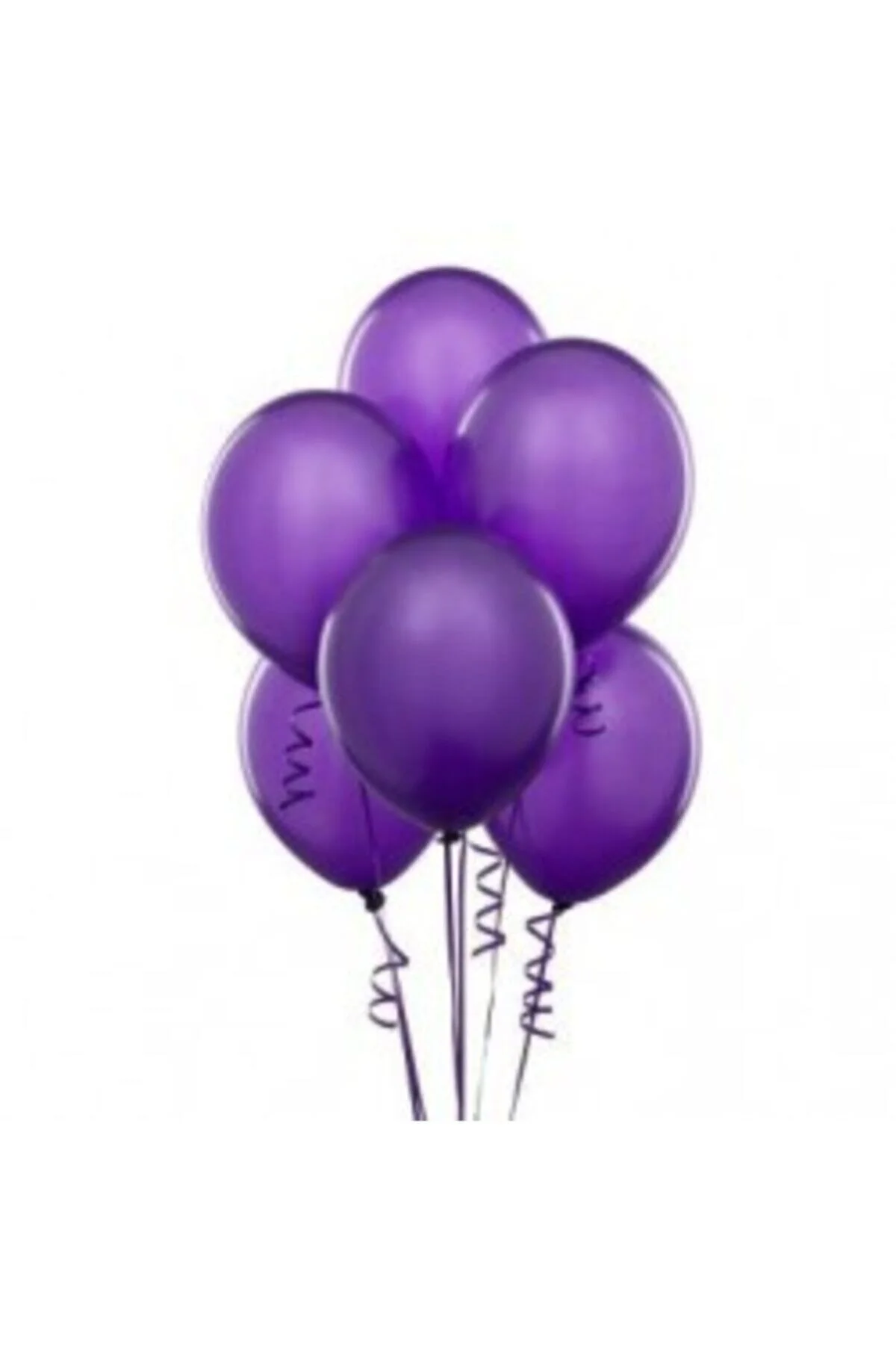 12 Inç Standart Boy Metalik Balon 10 Adet Mor