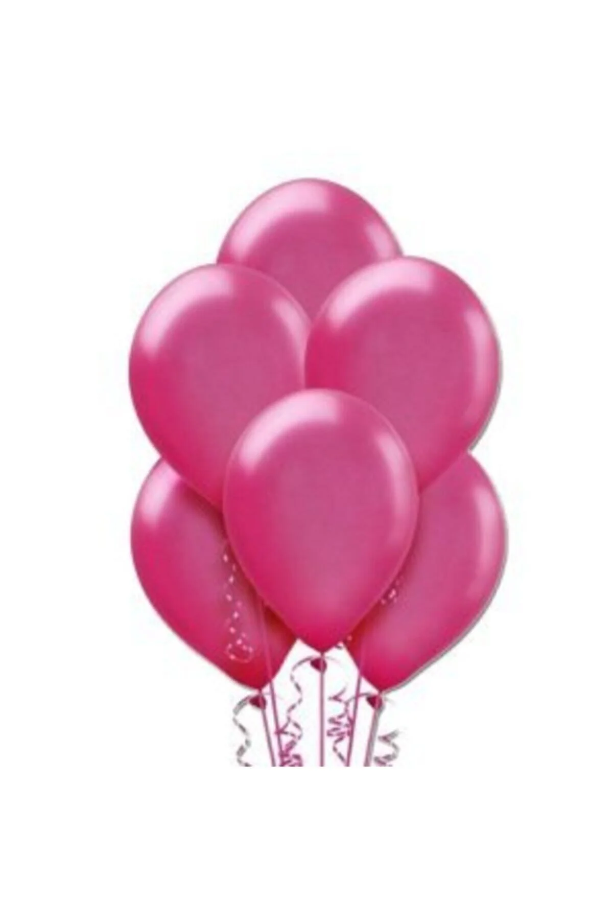 12 Inç Standart Boy Metalik Balon 10 Adet Fuşya