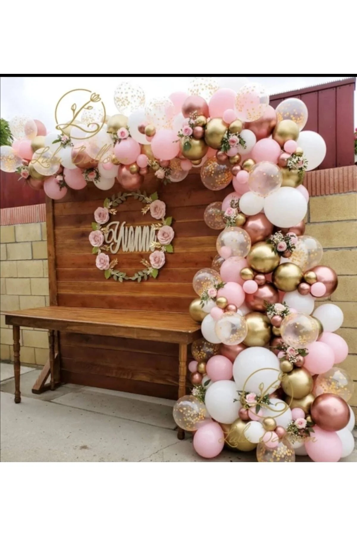 Makaron Pembe Beyaz Gold Rosegold Krom Balon Zinciri 100 Adet