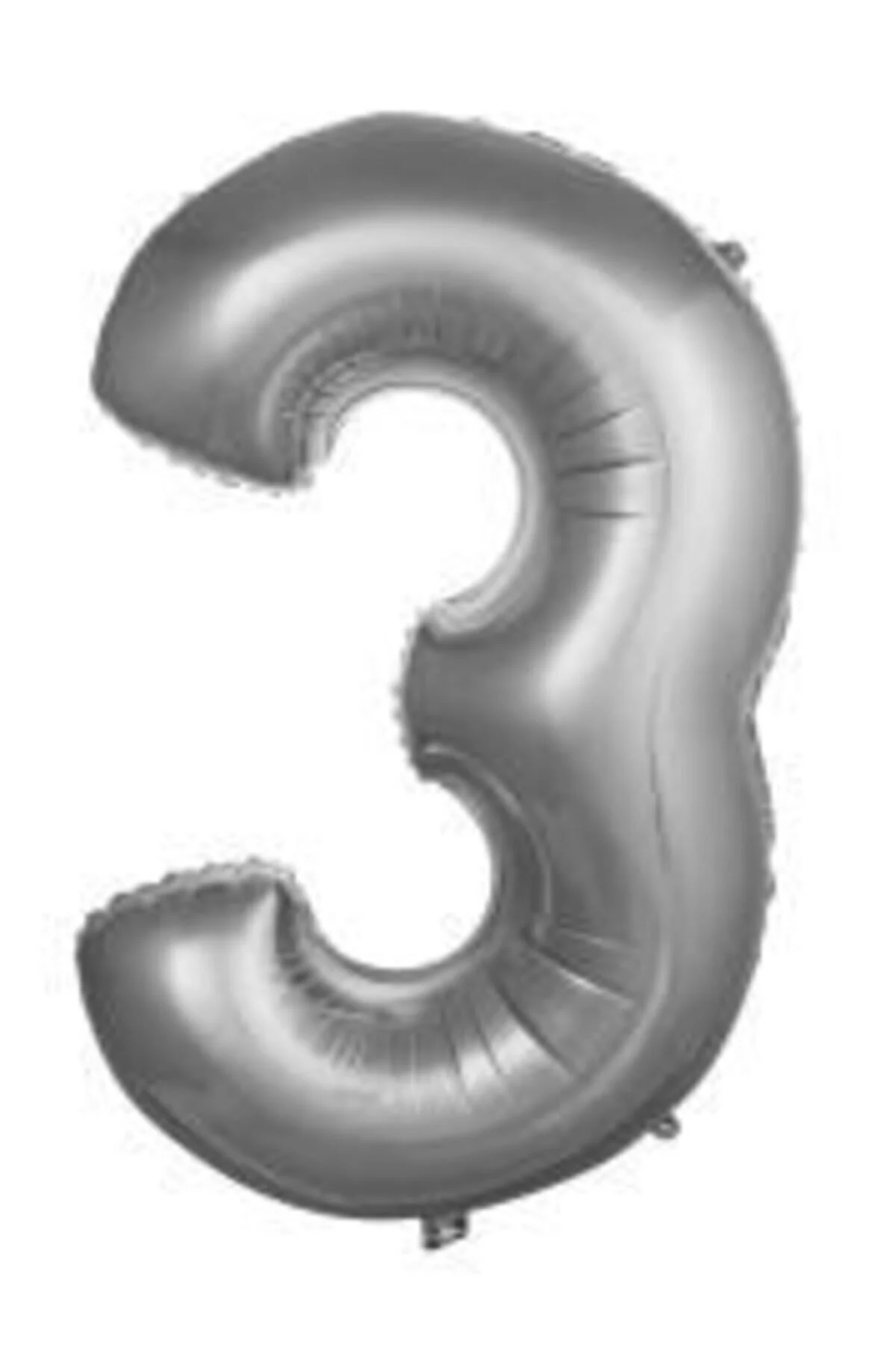 34 Inç 76 Cm Gümüş Folyo Rakam Balon 3
