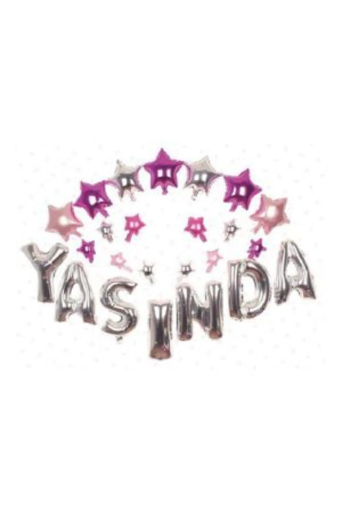 Yaşında Gümüş-pembe Folyo Balon