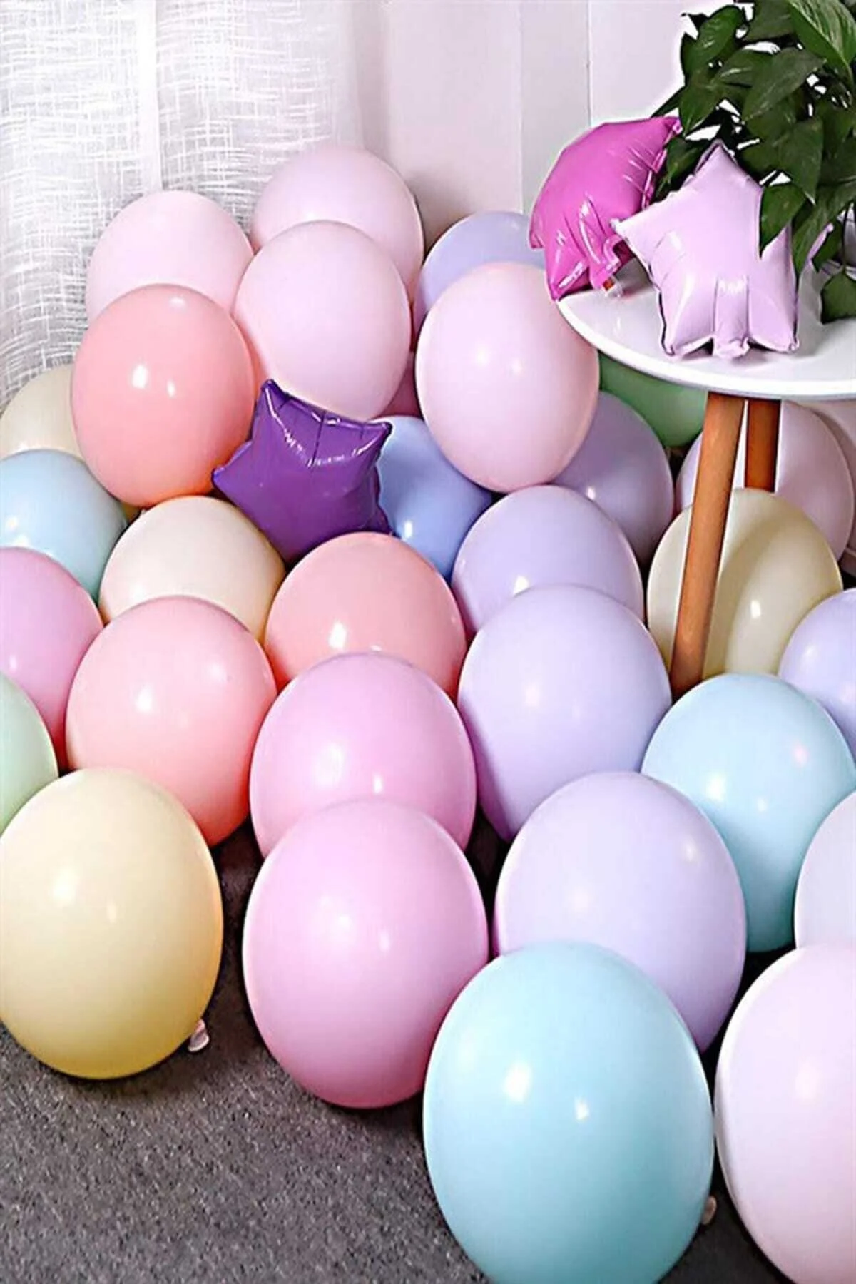 Makaron Pastel Karışık Renk 100'lü Balon - PEKSHOP Görsel 2