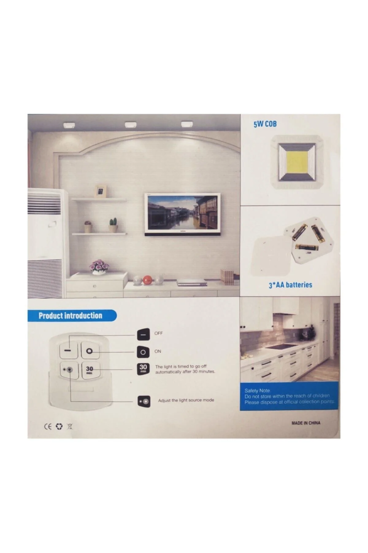 Camlı Uzaktan Kumandalı Led Işık 3'lü Set - PEKSHOP Görsel 4