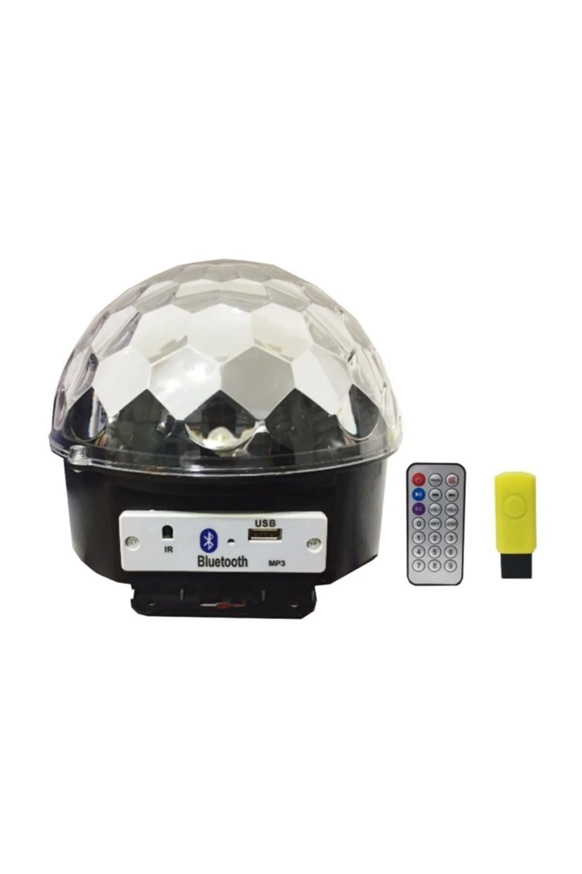 Bluetooth Mp3 Müzik Çalabilen Sihirli Led Disko Topu 6 Renkli Usb Sese Duyarlı