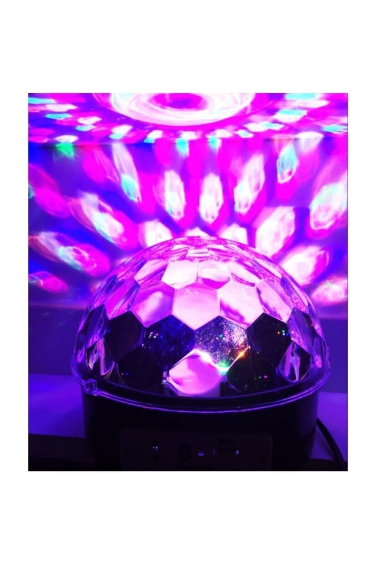 Bluetooth Mp3 Müzik Çalabilen Sihirli Led Disko Topu 6 Renkli Usb Sese Duyarlı - PEKSHOP Görsel 2
