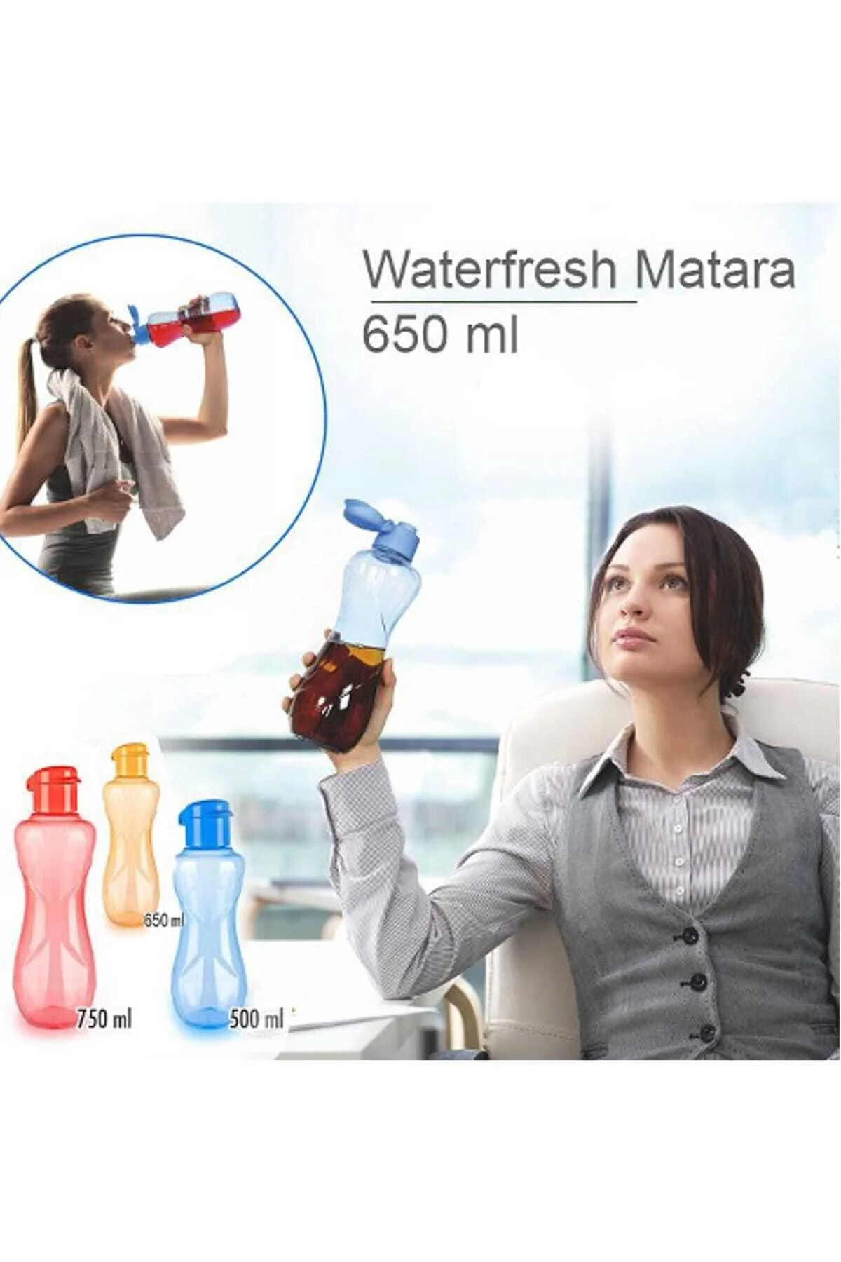 Waterfresh Lüks Matara 650 ml Mavi - Titiz Görsel 3