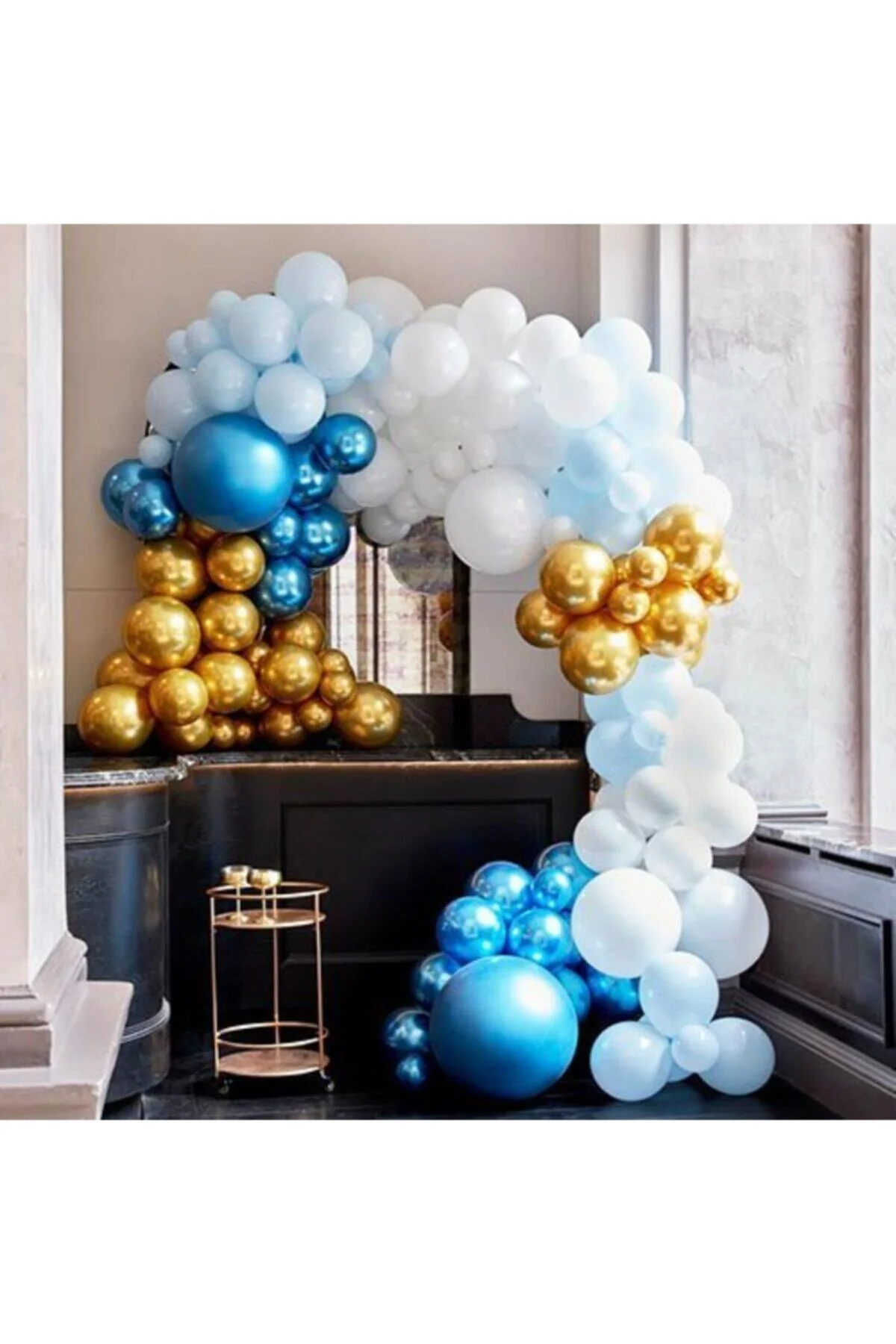 Mavi Gold Zincir Balon Zincir 10 Metre