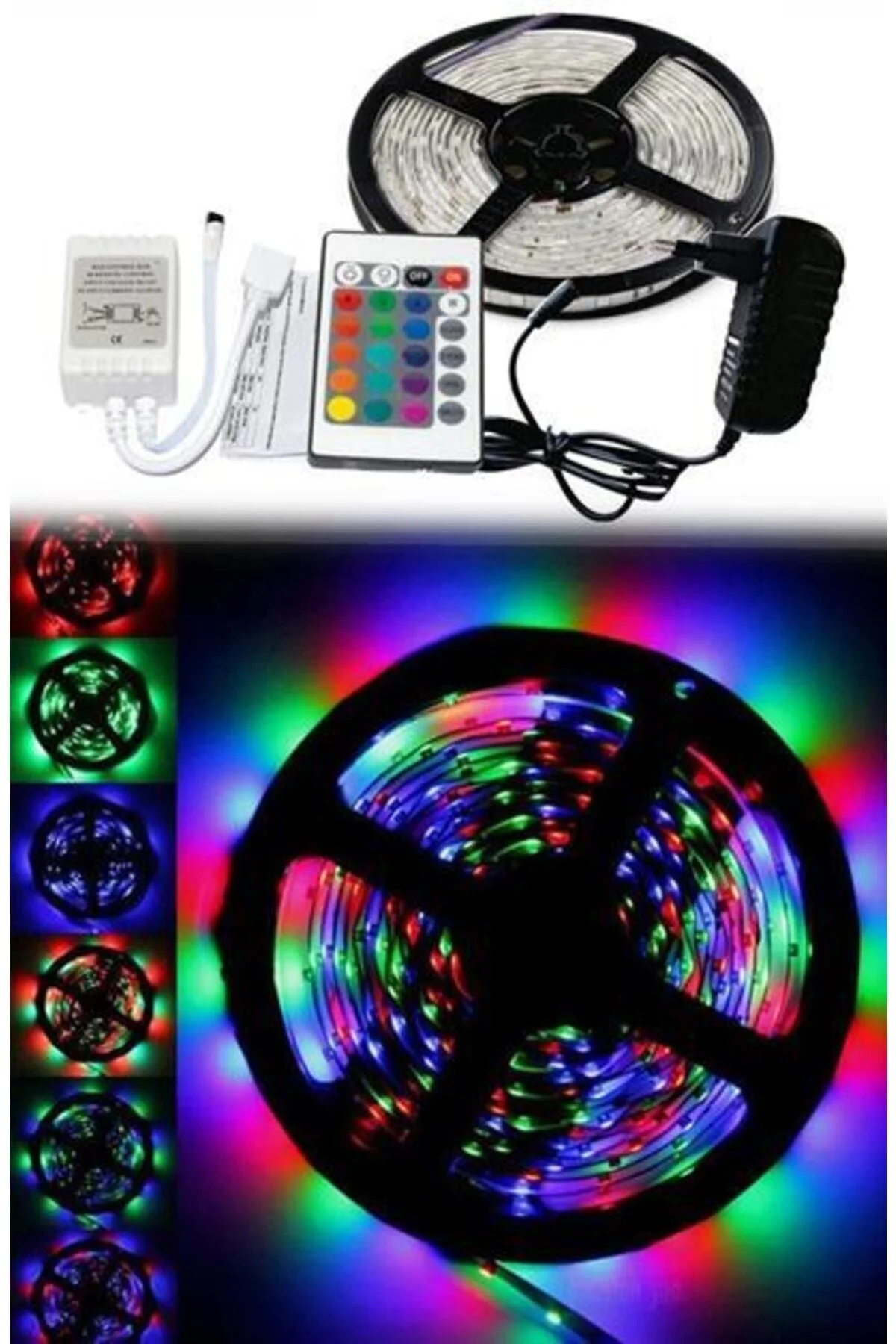 Buffer® 5 Mt 20 Fonksiyonlu Uzaktan Kumandalı Rgb Gaming Led Şerit Işık