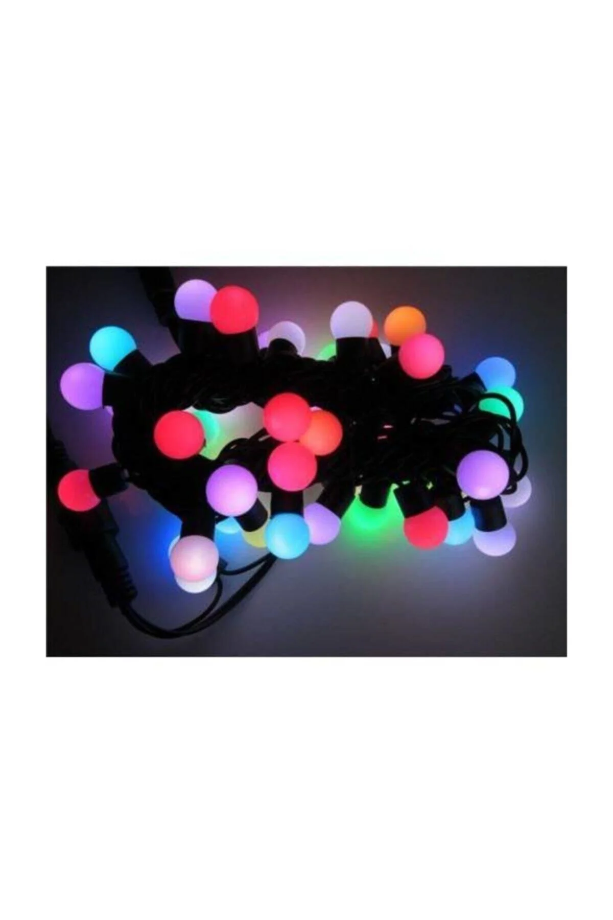 Dekoratif Renkli Led Işıklı Toplar Kablolu Yanıp Sönen 28 Led Top