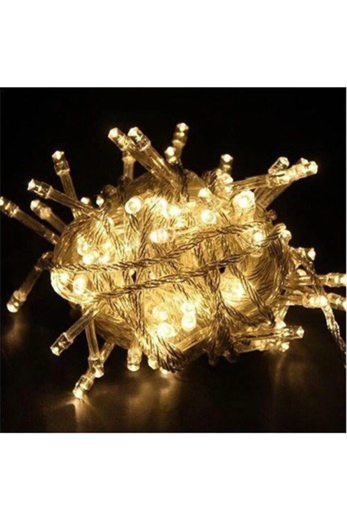 Pazarız Yılbaşı Led Altın Işık 8 Mt 100 Led Gün Işığı