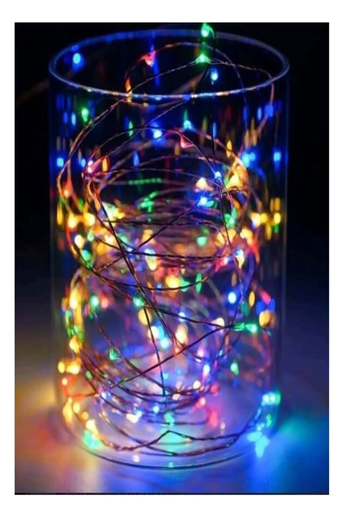 Pilli Renkli Peri Led Işık Dekoratif Aydınlatma 5 Metre Rgb Led