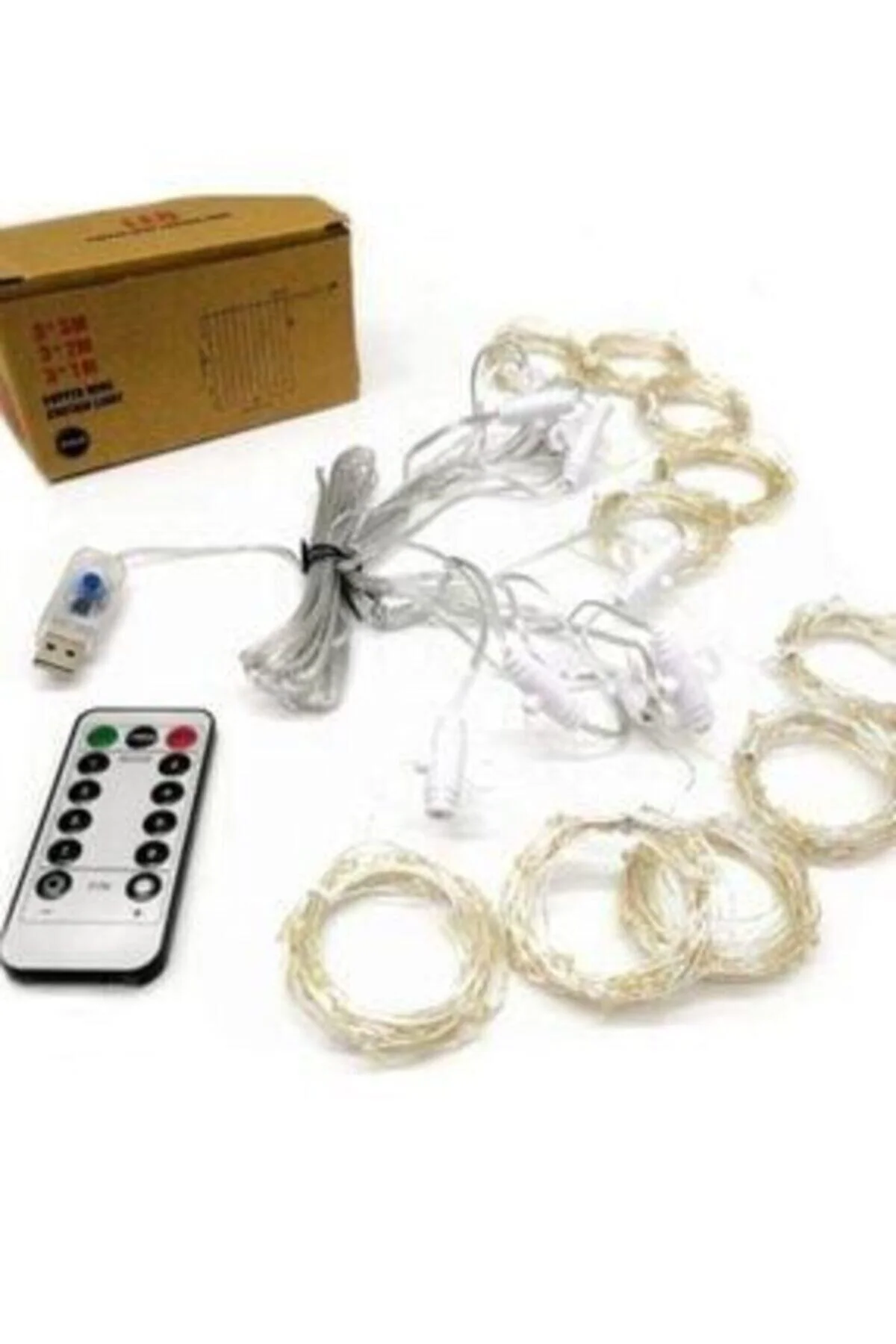 Peri Led Perde Led Sarı Usb Fişli 3x3 Metre Usb Uzakdan Kumandalı - PEKSHOP Görsel 3