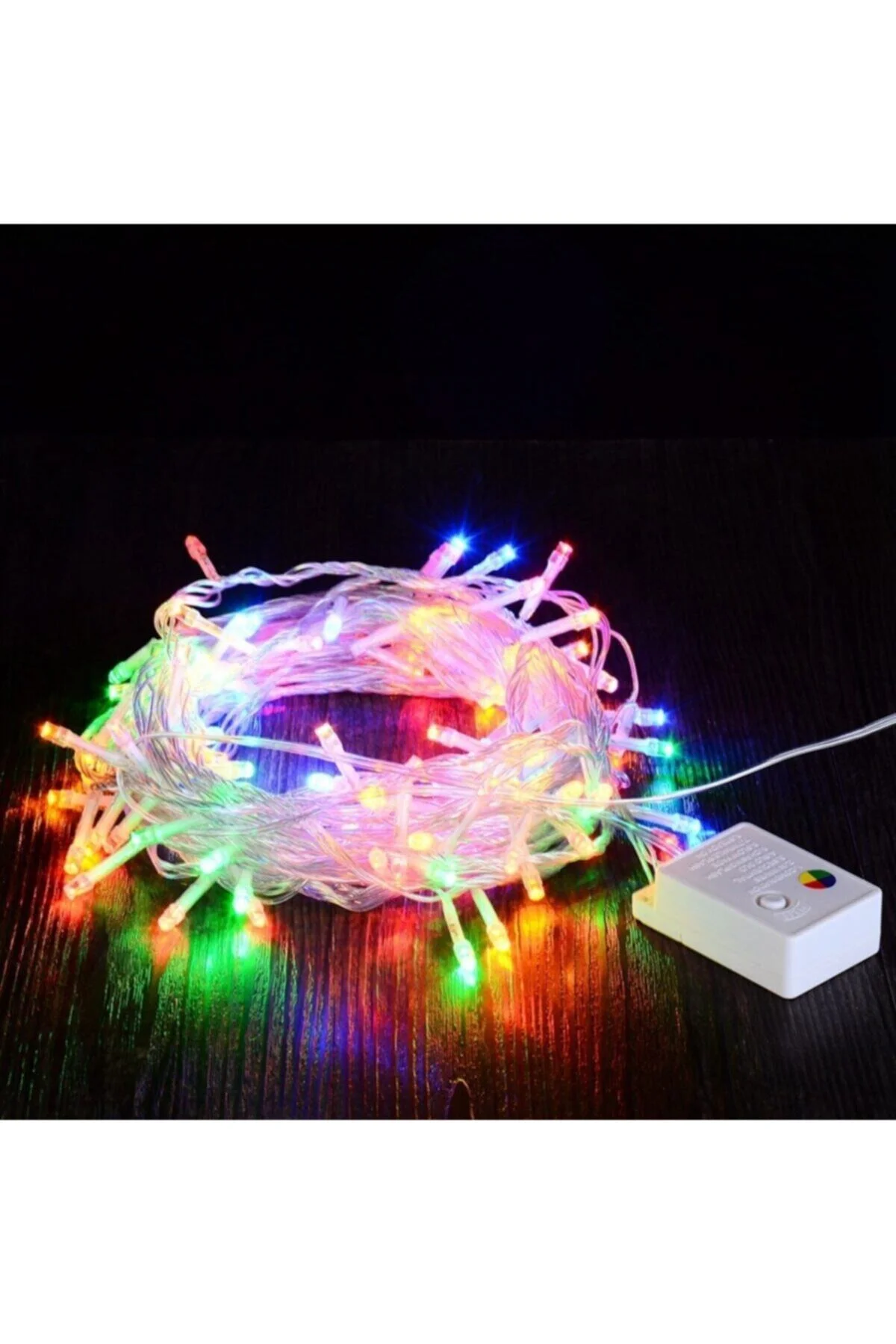10 Mt 100 Led Işık Renkli Noel Yılbaşı Agaç Süsleme Led Süs 9 Fon - PEKSHOP Görsel 7
