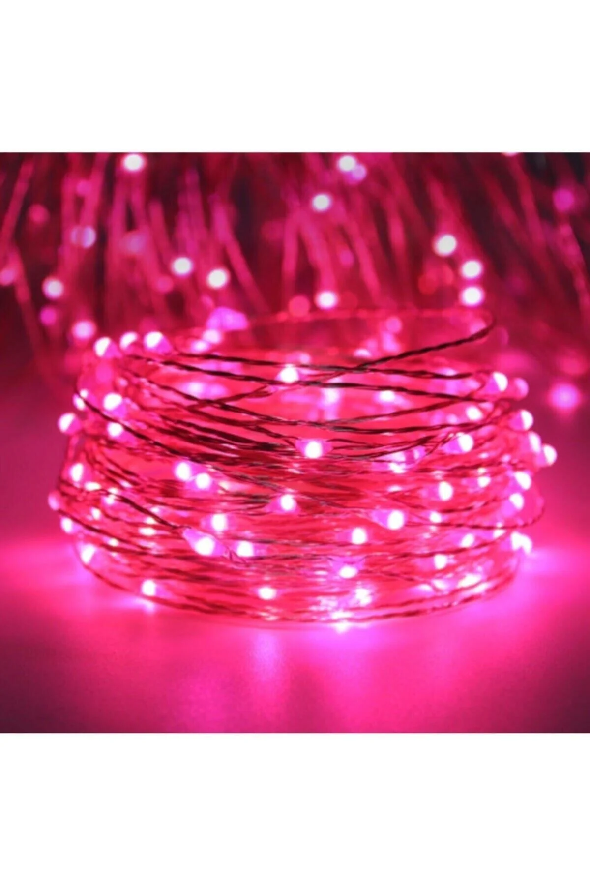 10 Metre Peri Led Çok Amaçlı Yılbaşı Parti Dekoratif Aydınlatma - Pembe