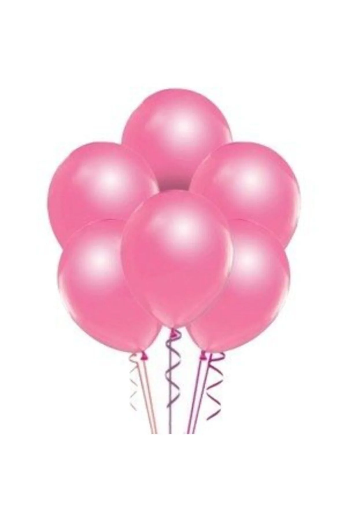12 Inç Standart Boy Metalik Balon 10 Adet Pembe