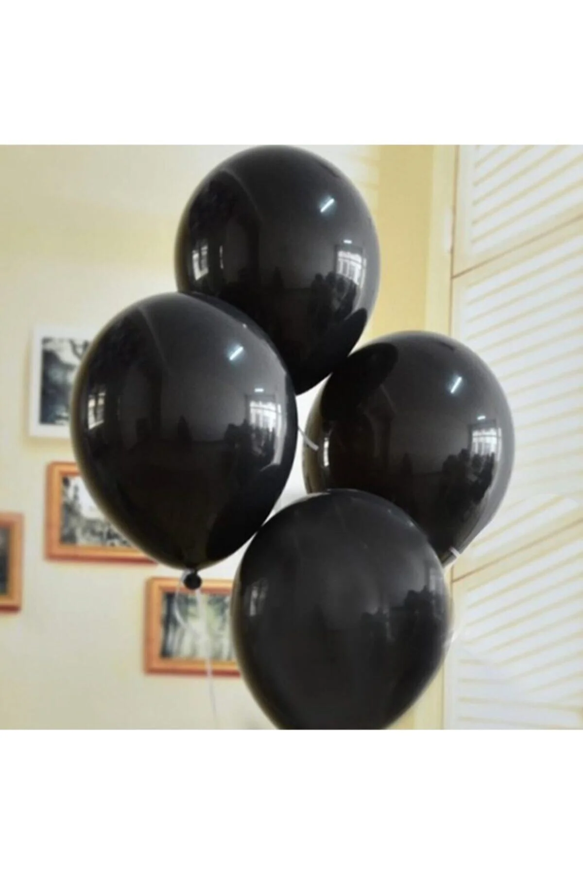 100 Adet Siyah Balon Siyah Konsept Balon Doğum Günü Parti Balon