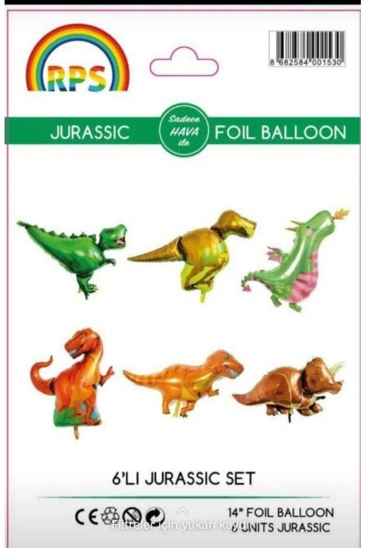 Dinazor Folyo Balon Set 6 Lı