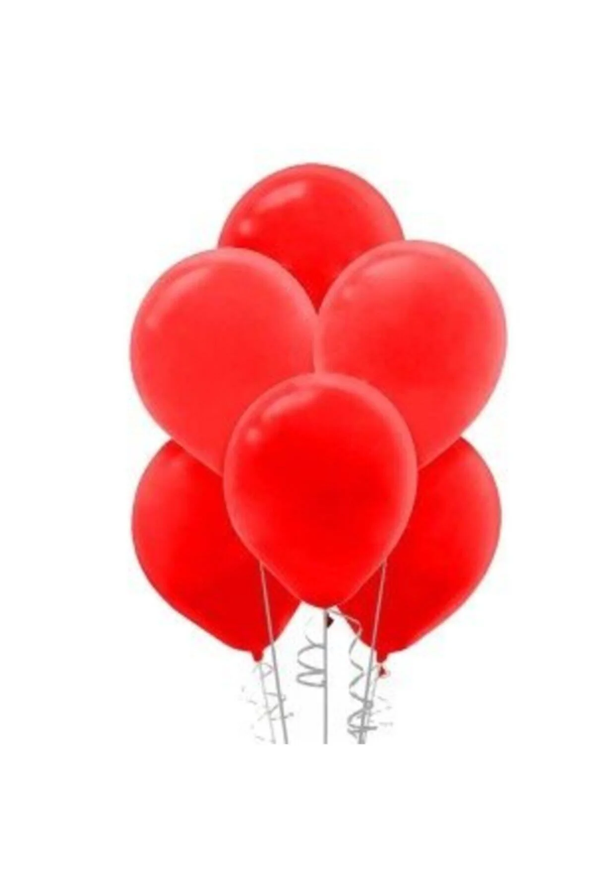 12 Inç Standart Boy Metalik Balon 10 Adet Kırmızı