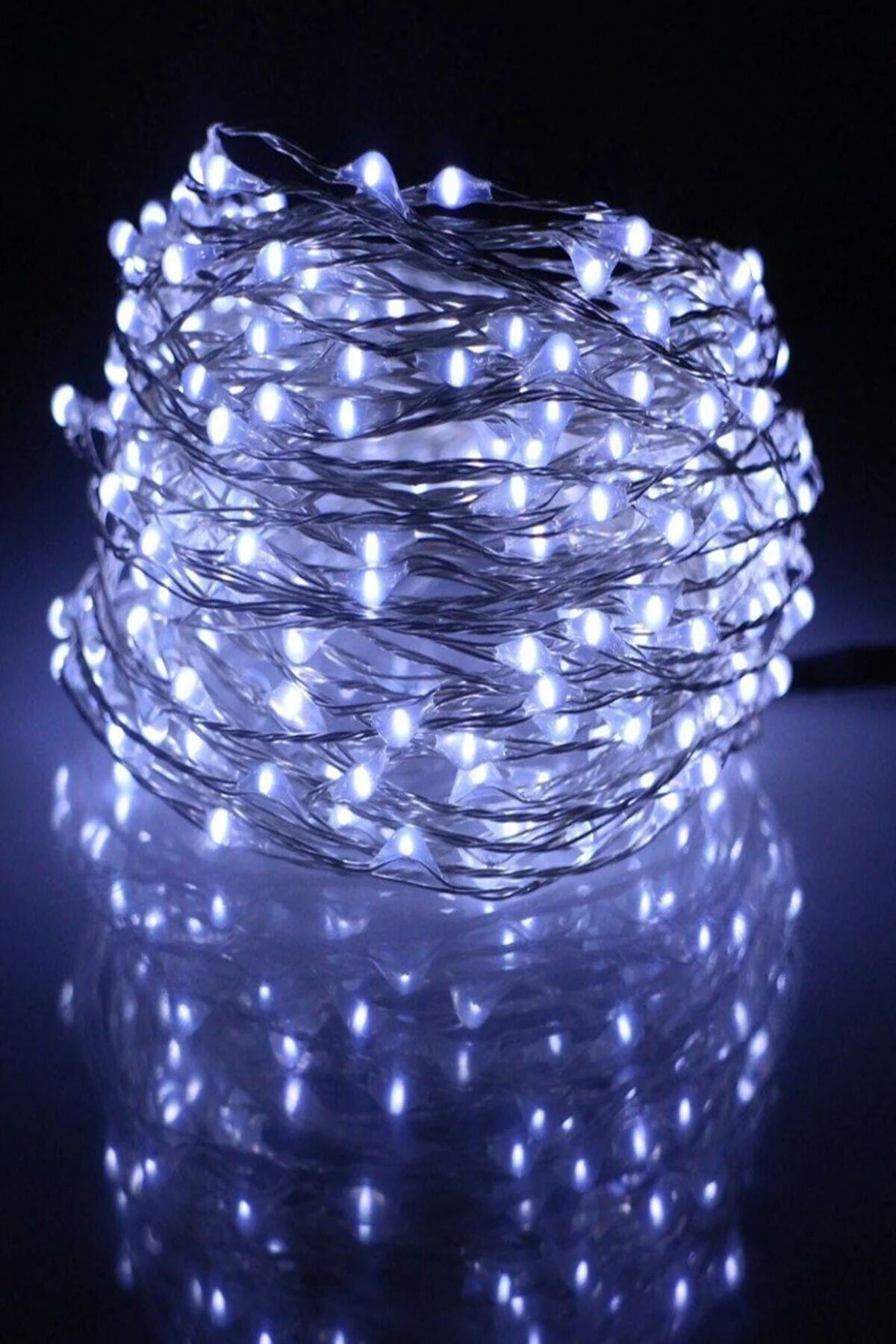Dekoratif 5 Metre 50 Led Peri Led Yılbaşı Kamp Parti Led Beyaz Renk Işık