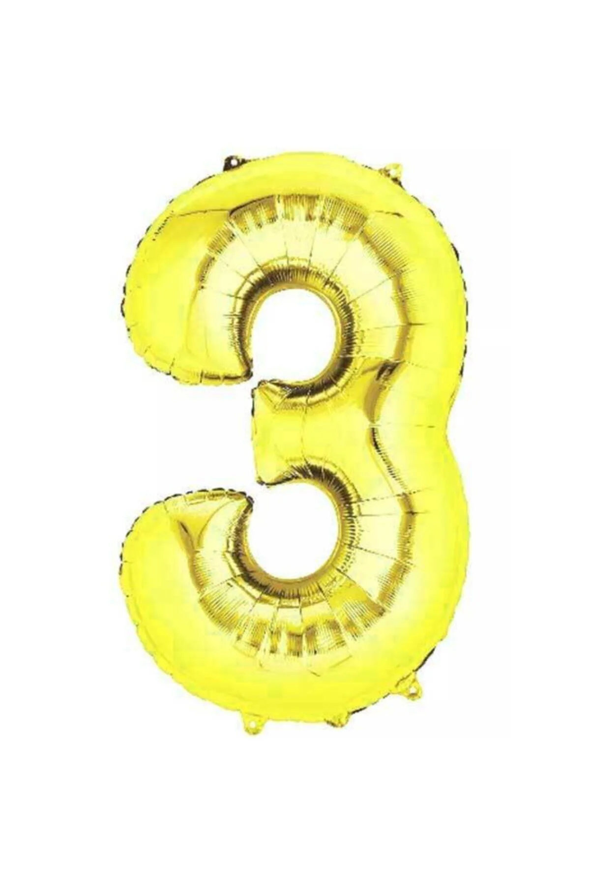 3 Rakam Folyo Gold Renk Balon Küçük 35 Cm
