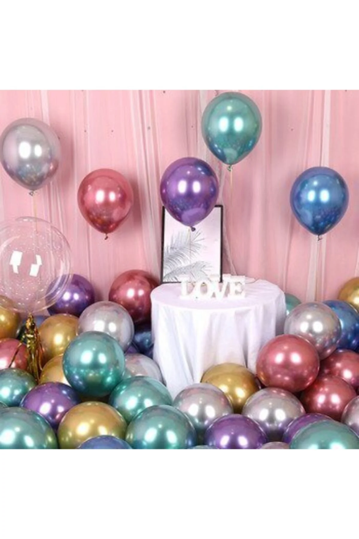 Mor Krom Balon 50 Adet - Partioutlet Görsel 4