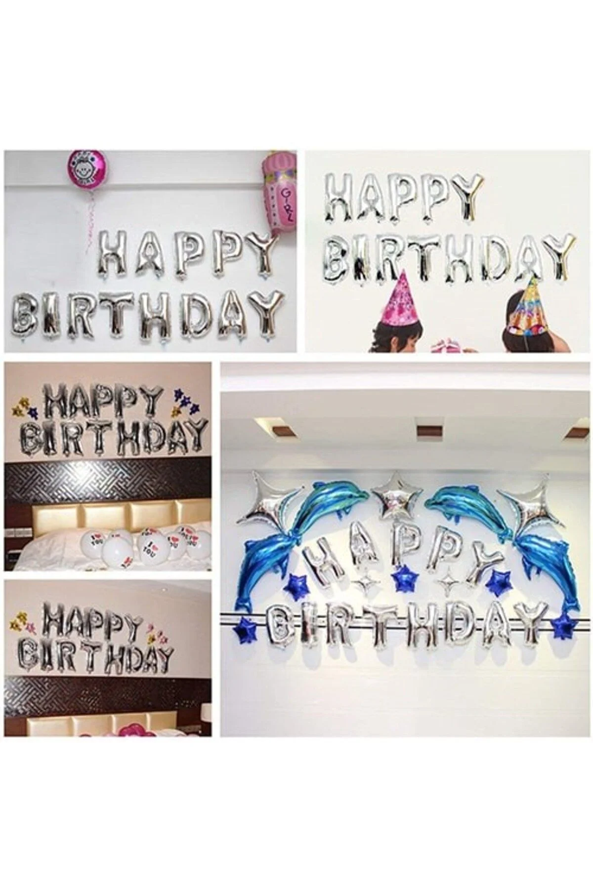 T Harf Folyo Gümüş Balon Küçük 35 Cm - Partioutlet Görsel 5