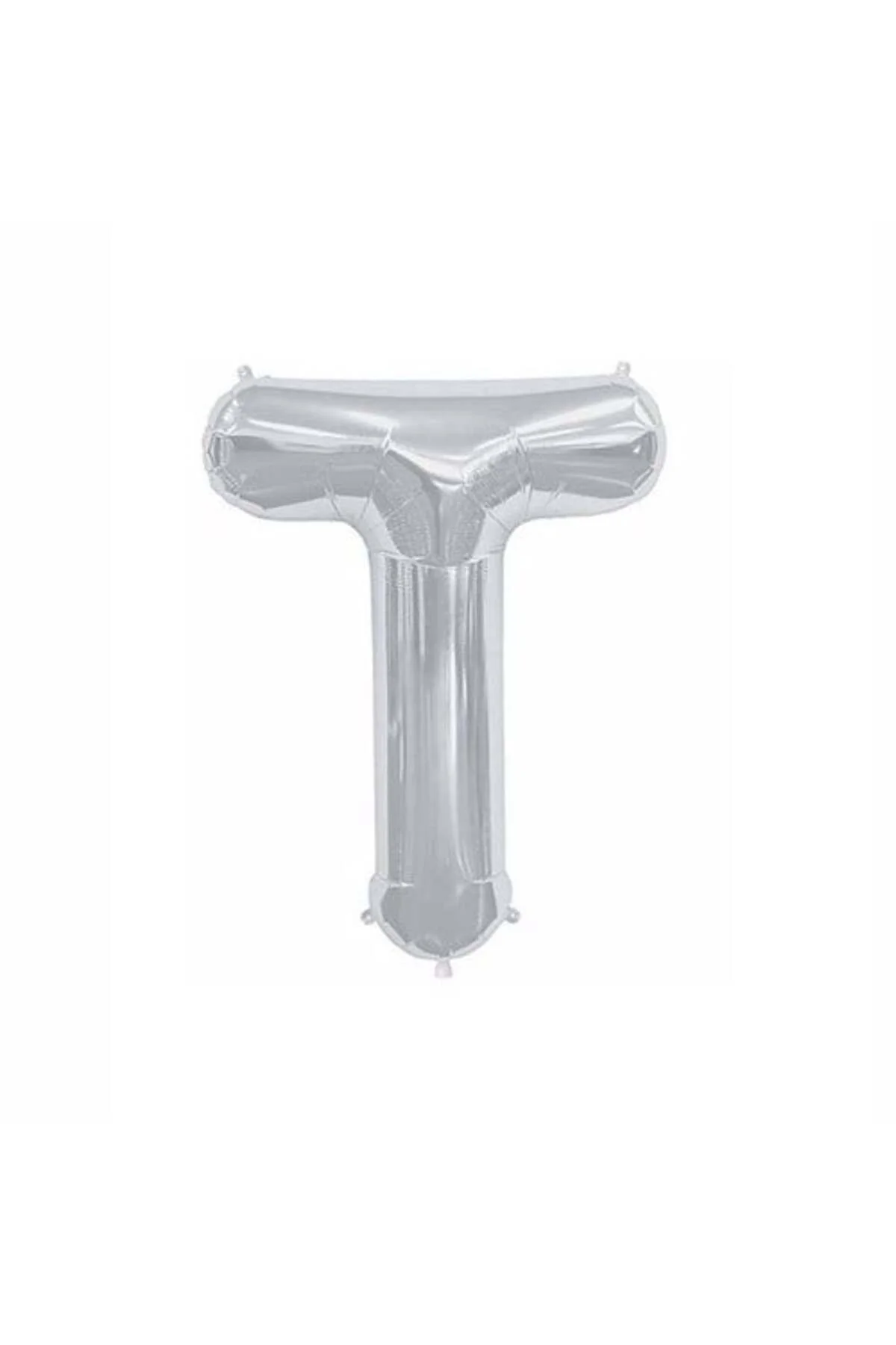 T Harf Folyo Gümüş Balon Küçük 35 Cm