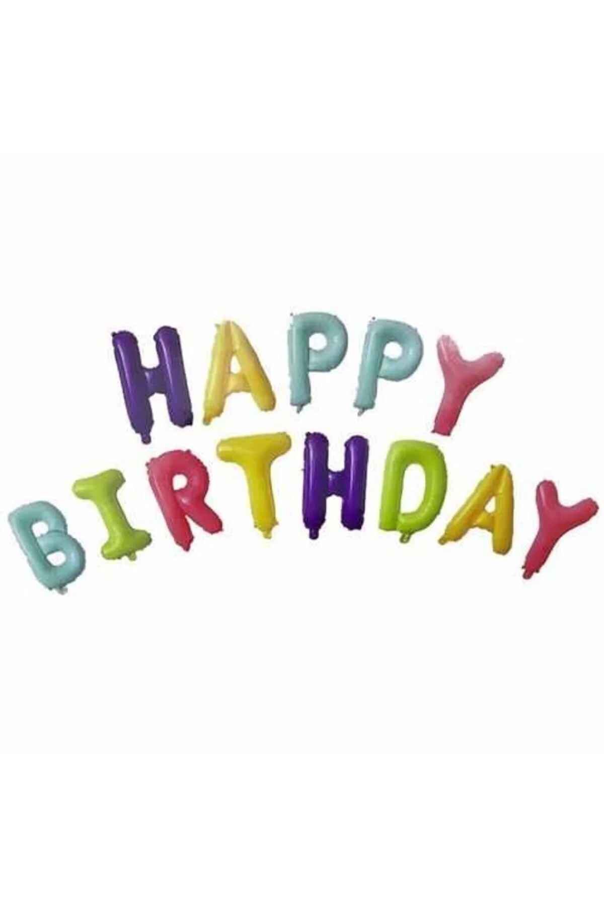 Soft Renk Happy Birthday Folyo Balon Seti