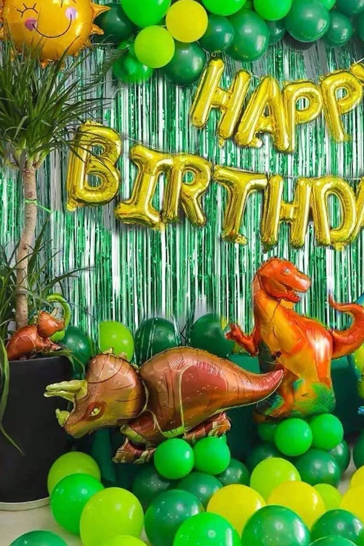 Dinozor Folyo Balon Triceratops Dinazor Balon Doğum Günü Balonu 110cm - PEKSHOP Görsel 4
