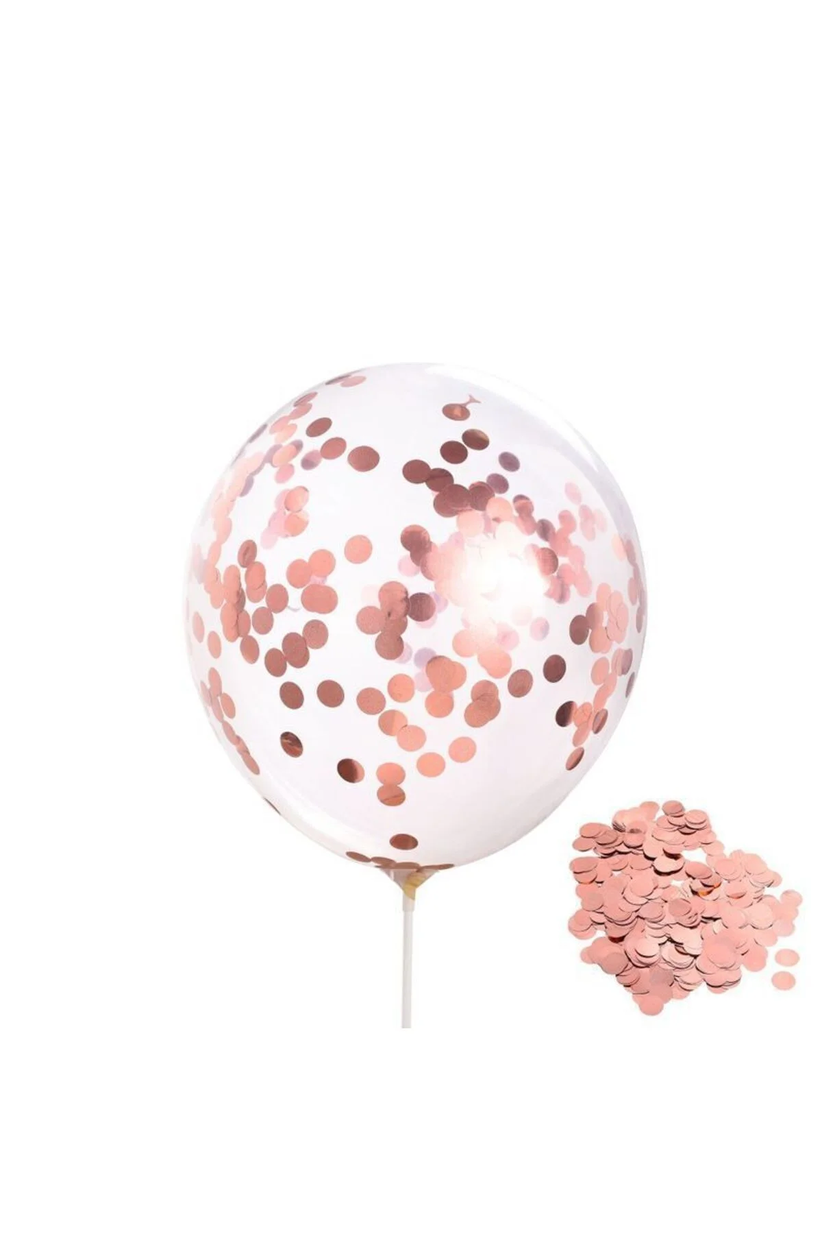 Pazarız Konfetili Balon Pullu Şeffaf Balon Seti 50 Adet - pazariz Görsel 3