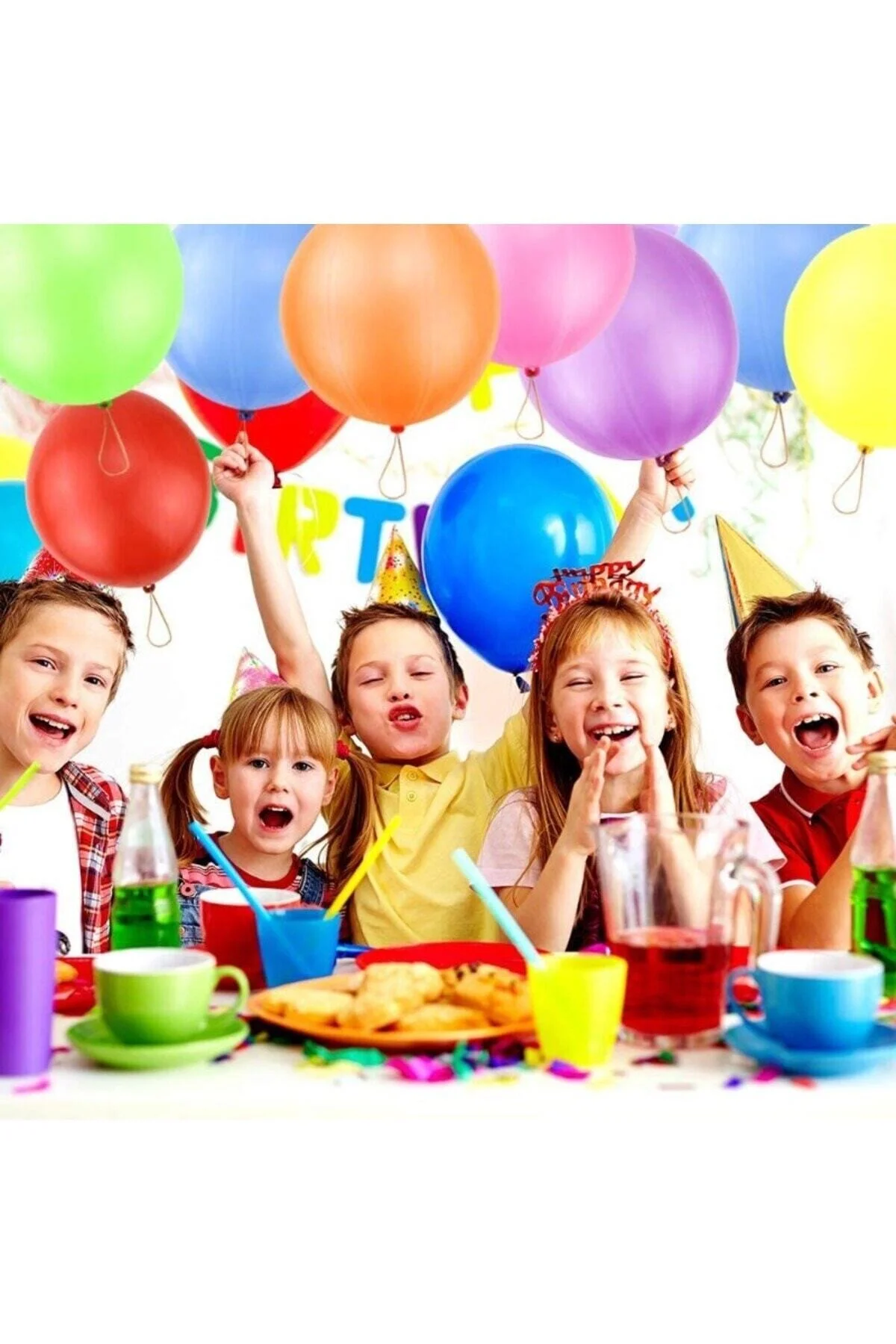 10 Adet Lastikli Zıpzıp Balon Ipli Punch Panç Büyük Balon Zıp Zıp Balon Pastel Renkler
