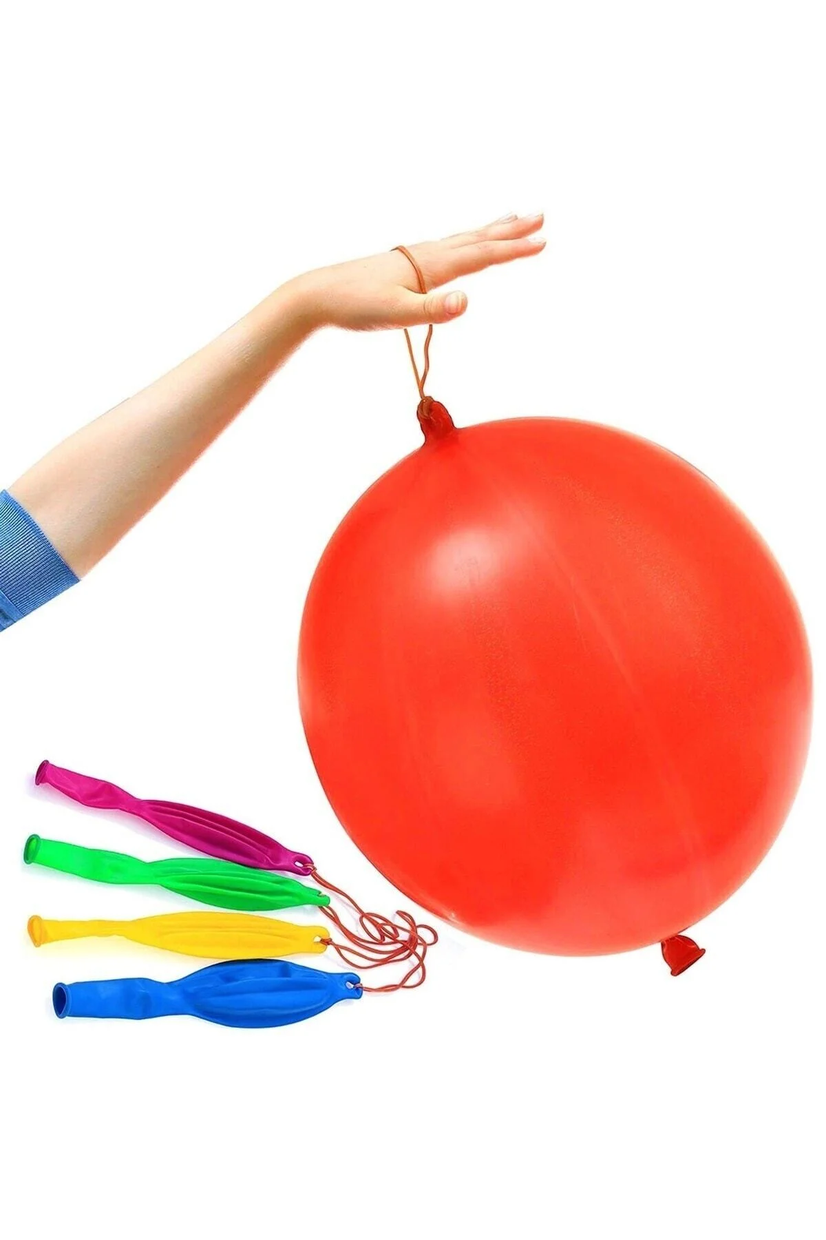 100 Adet Lastikli Zıpzıp Balon Ipli Punch Panç Büyük Balon Zıp Zıp Balon Pastel Renkler - pazariz Görsel 5