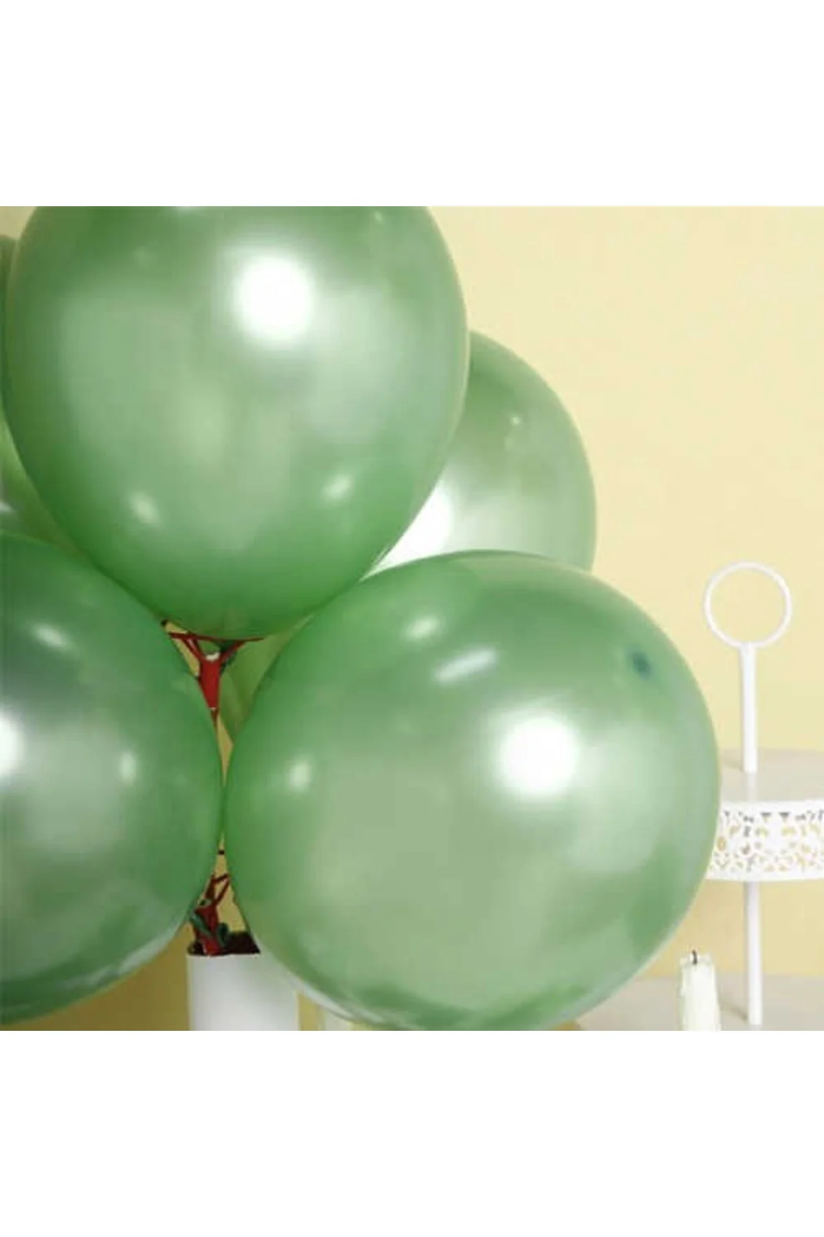 Yeşil Metalik Balon 20 Adet - Partioutlet Görsel 2
