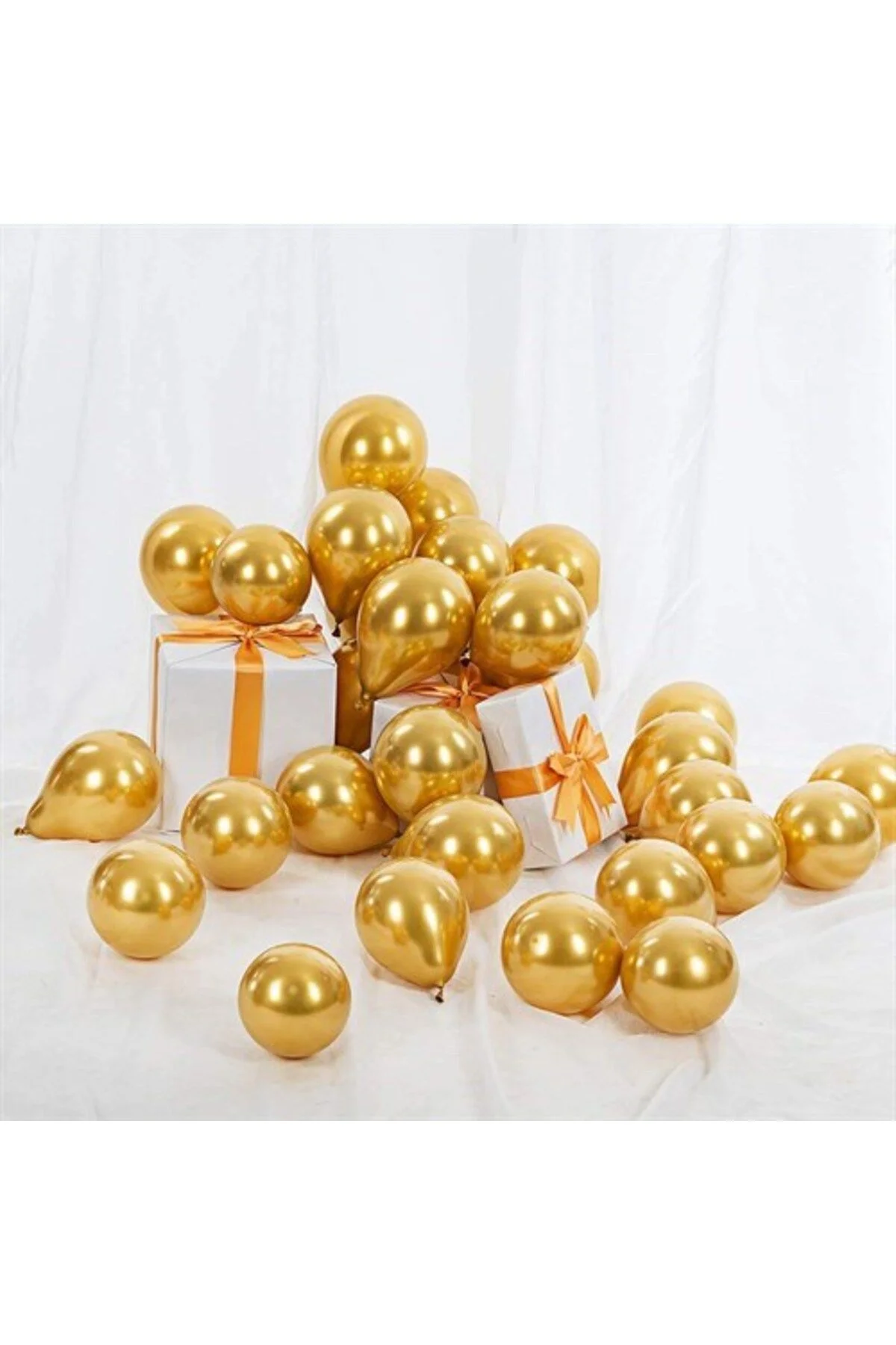 Gold Renk Krom Balon 50 Adet - Partioutlet Görsel 5