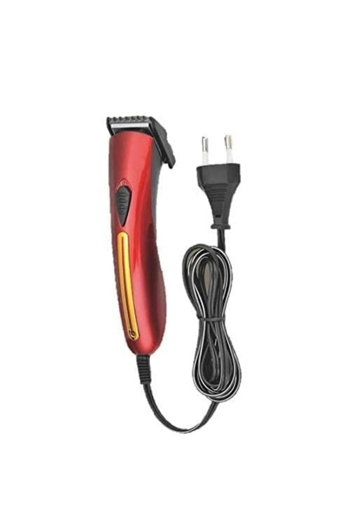 Saç Kesme Tıraş Makinesi, Elektrikli Saç Tıraş Makinesi Şarjlı Değildir Kırmızı - pazariz Görsel 3