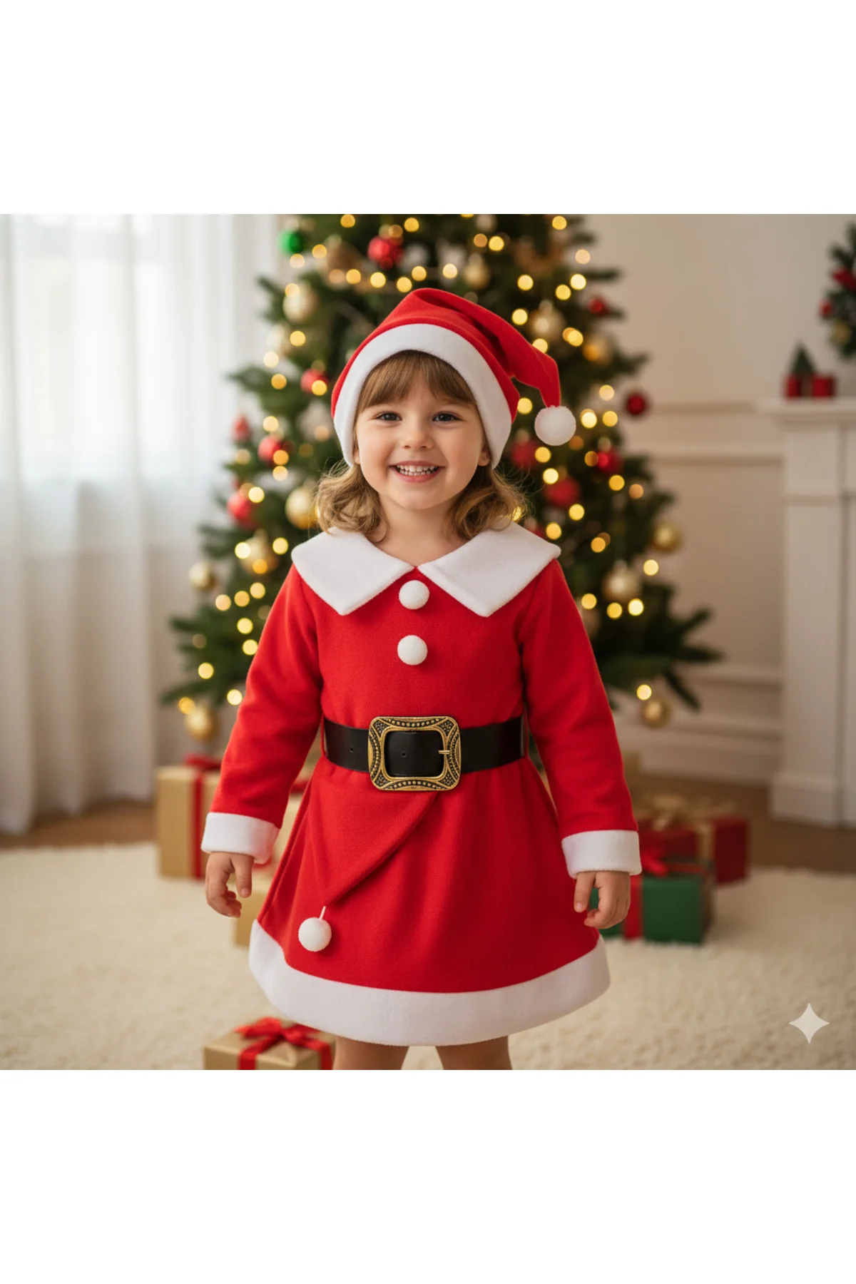 Kız Çocuk Noel Elbise Kostüm - OSSO BABY Görsel 4